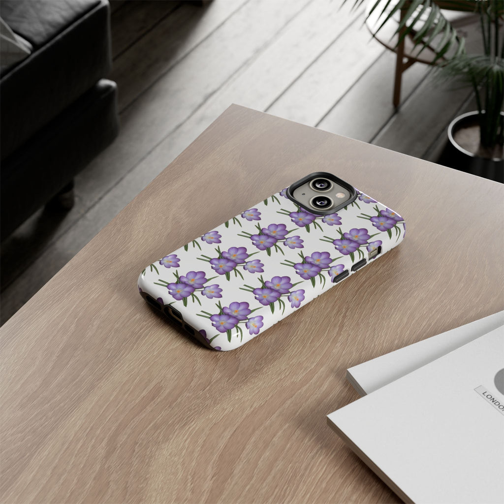 Tough Case — Purple Floral Phone Case