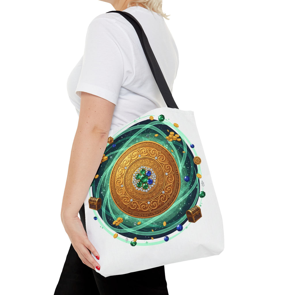 Tote Bag — Celtic Gold Shield Mandala Print Tote