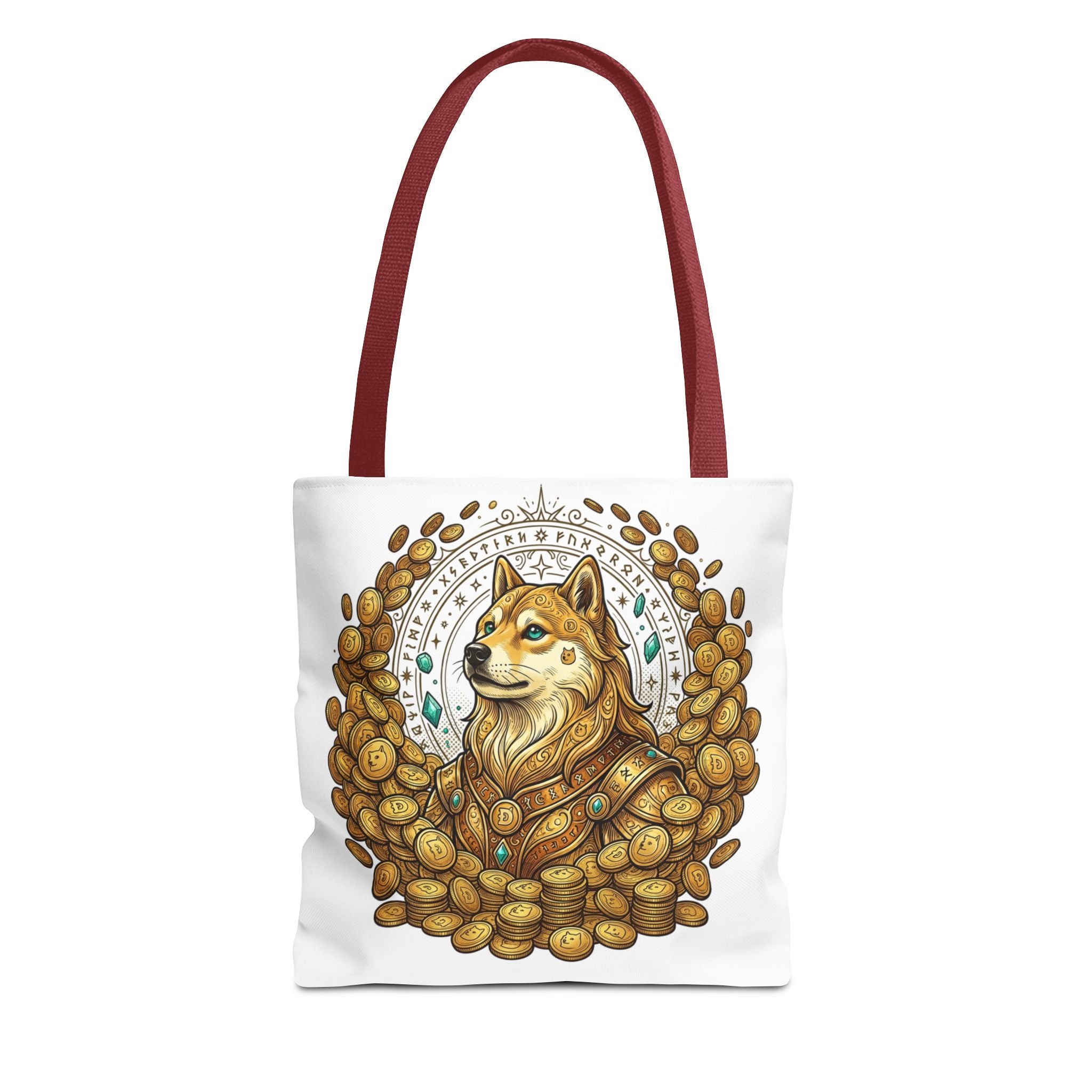 Dogecoin Shiba Inu Coin Pile Tote Bag — Crypto Meme Art Tote