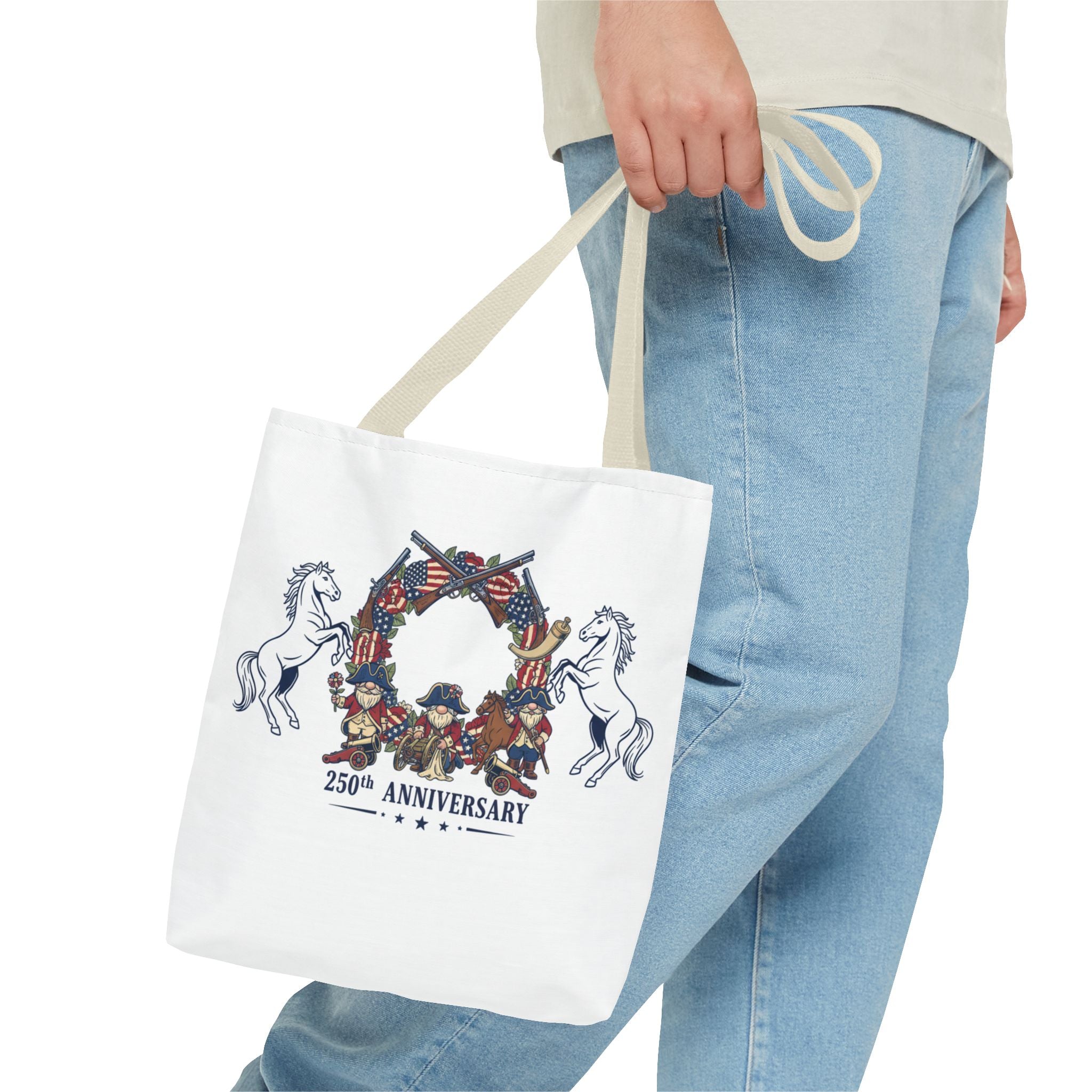 Anniversary Cowboy Tote Bag — 25th Anniversary Western Canvas Tote