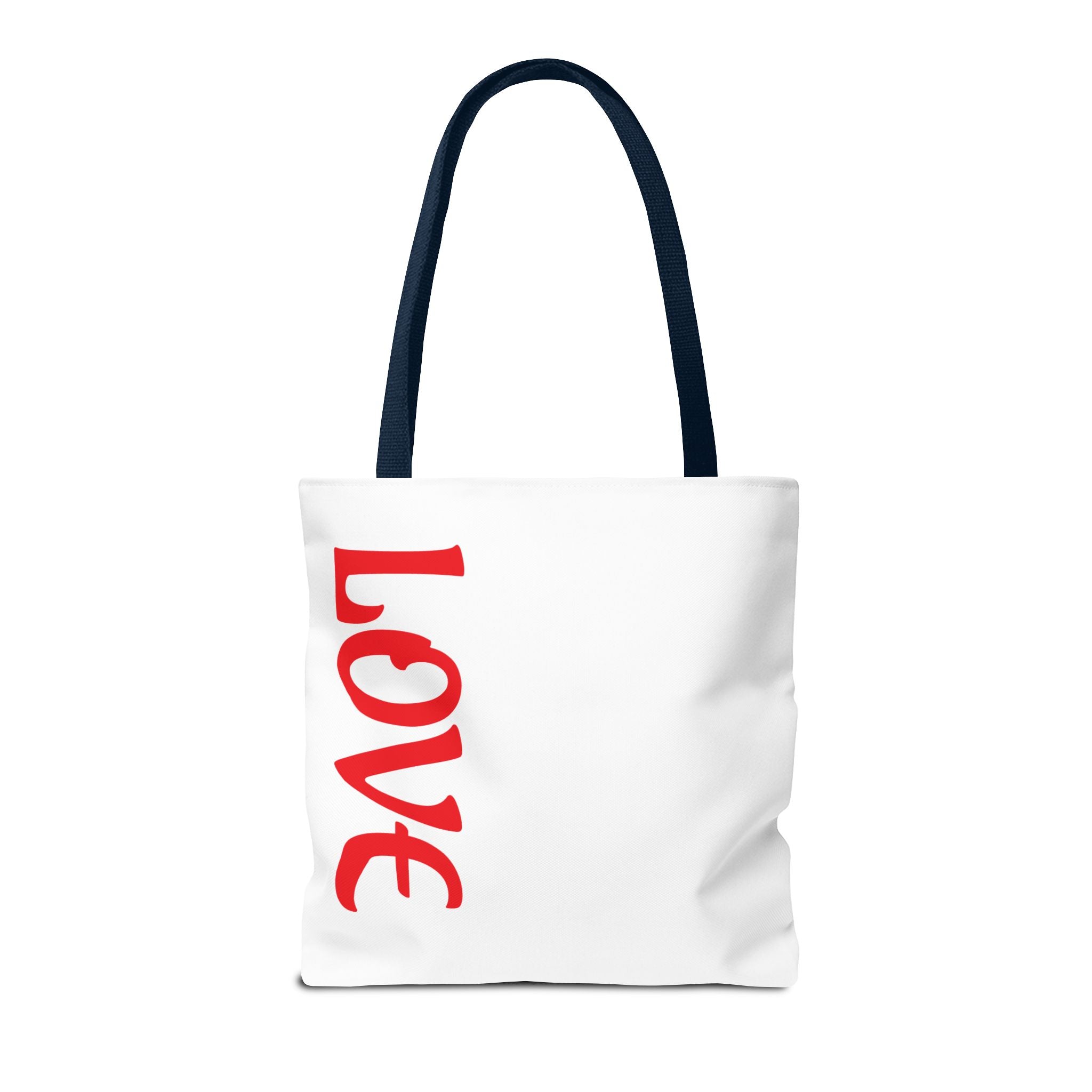 LOVE Vertical Red Tote Bag – Romantic Valentine’s Day Canvas Tote