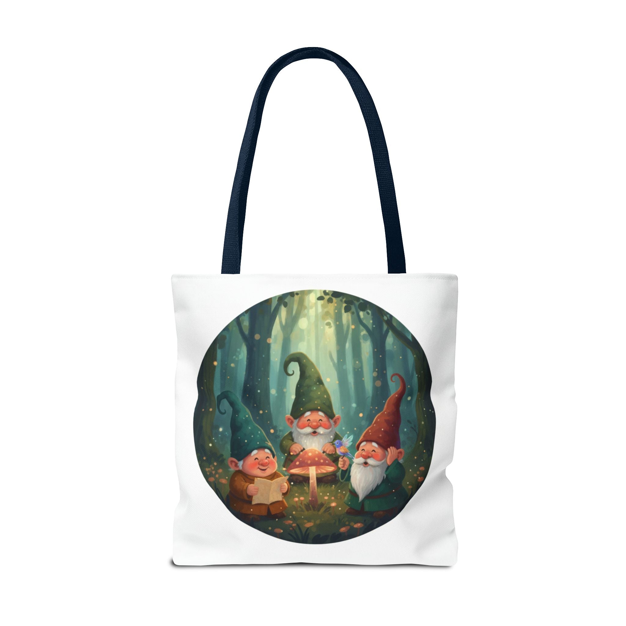 Gnome Forest Tote Bag — Magical Woodland Gnomes All-Over Print
