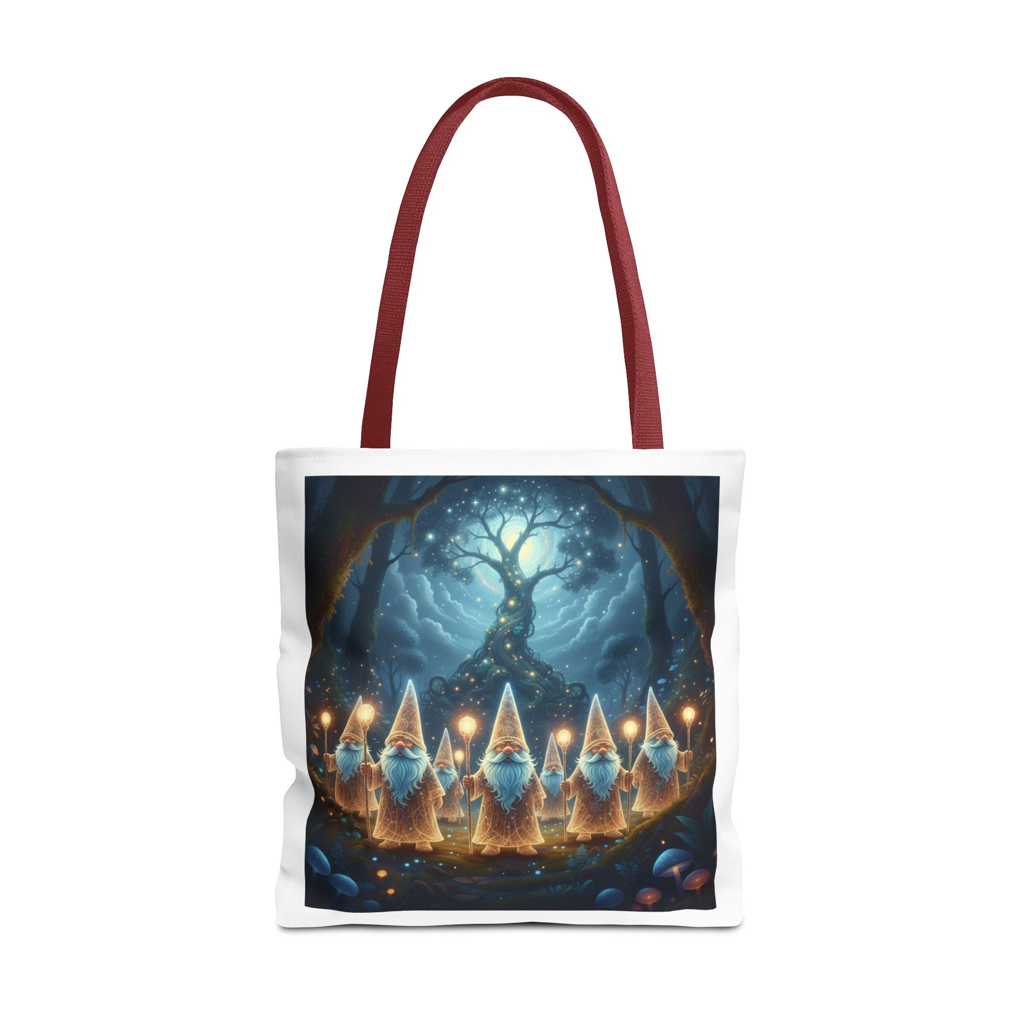 Mystical Gnome Forest Tote Bag — Candlelight Woodland Magic AOP