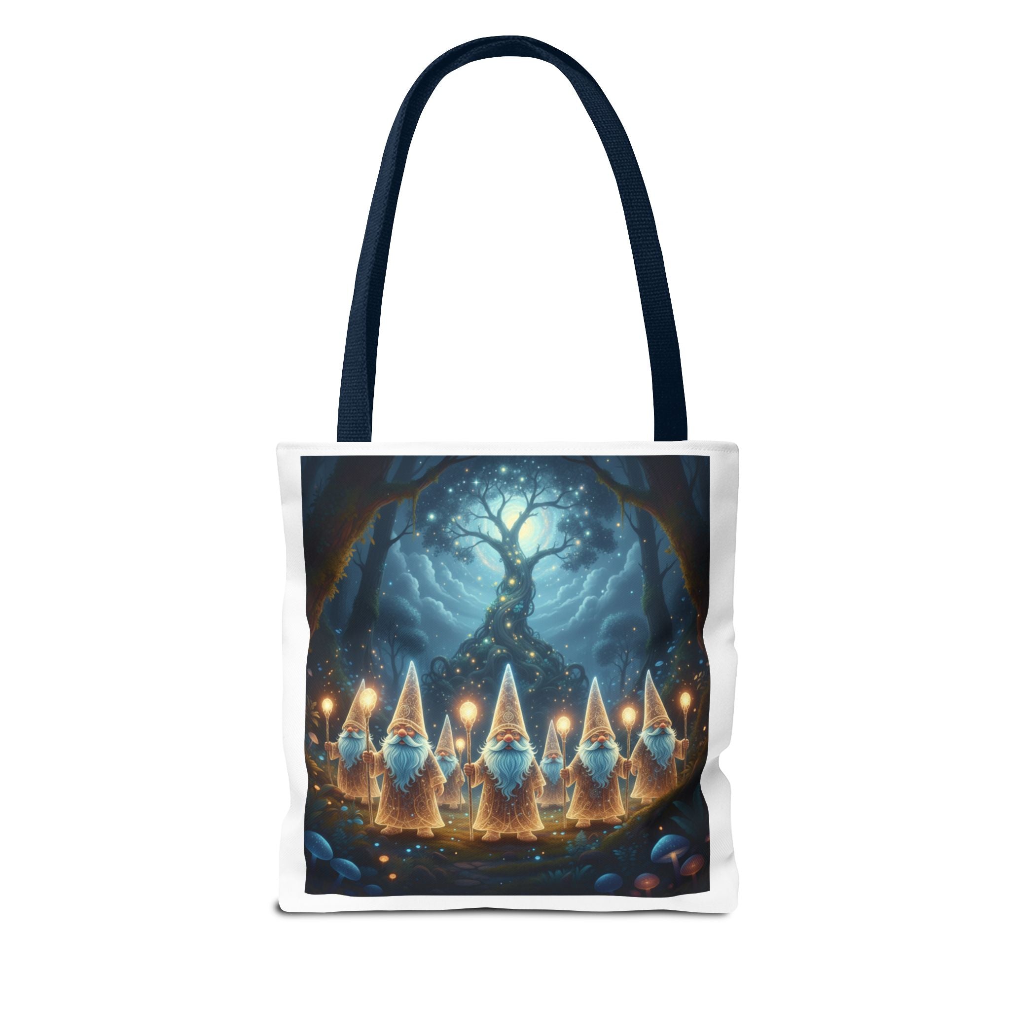 Mystical Gnome Forest Tote Bag — Candlelight Woodland Magic AOP