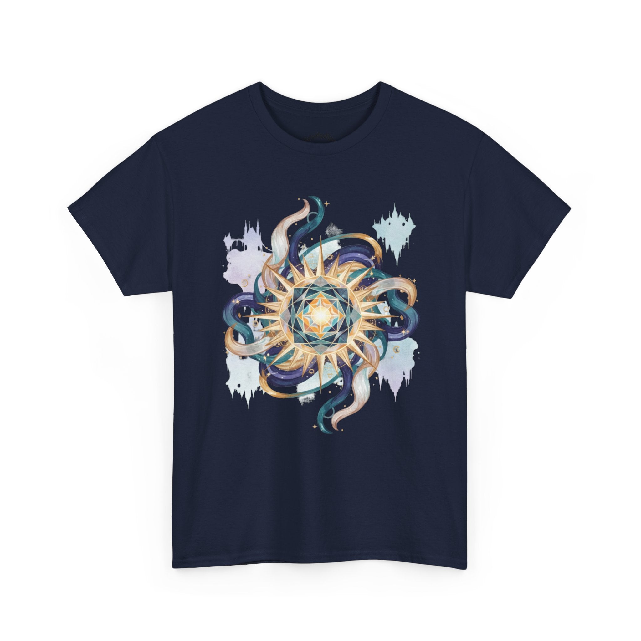 Sunburst Octopus Graphic Tee — Nautical Mystic Sea Creature T-Shirt