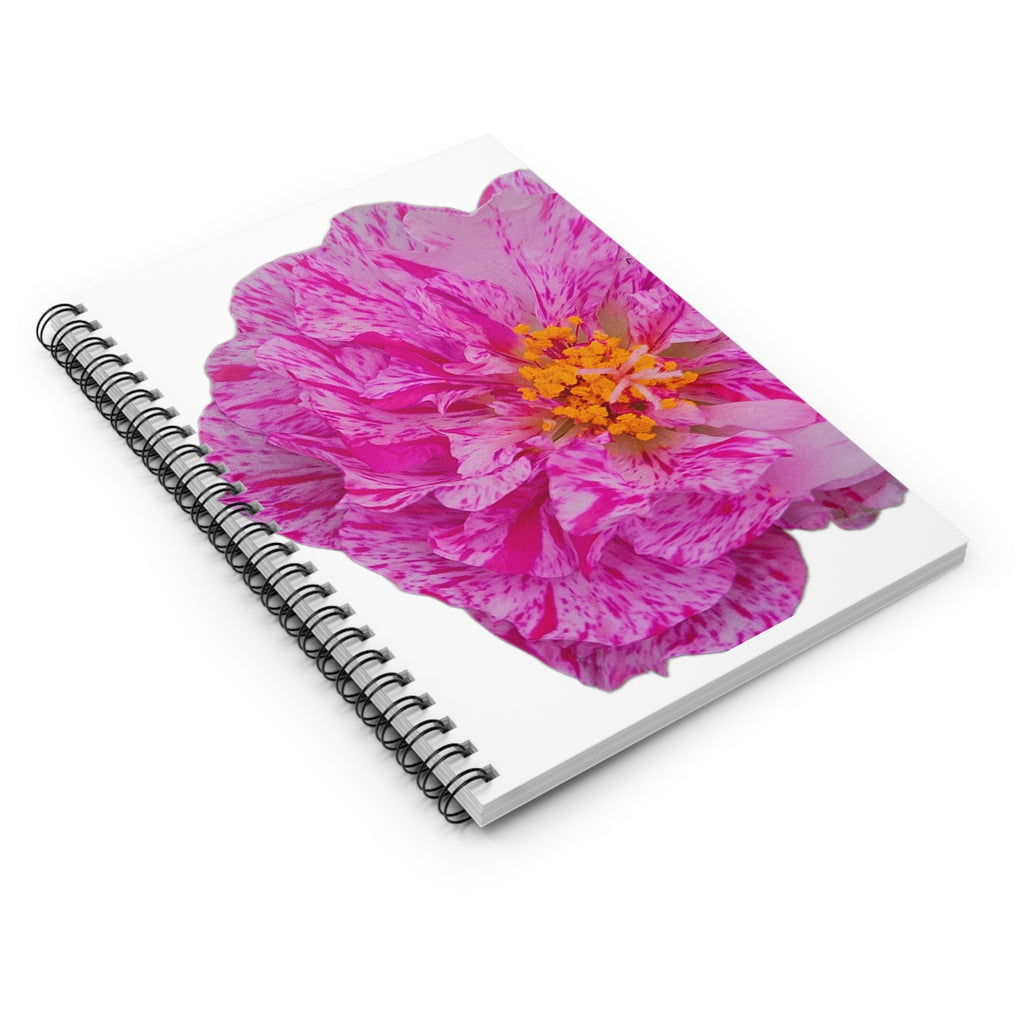 Pink Marbled Bloom Spiral Notebook – Floral Ruled Journal for Notes & Gifts
