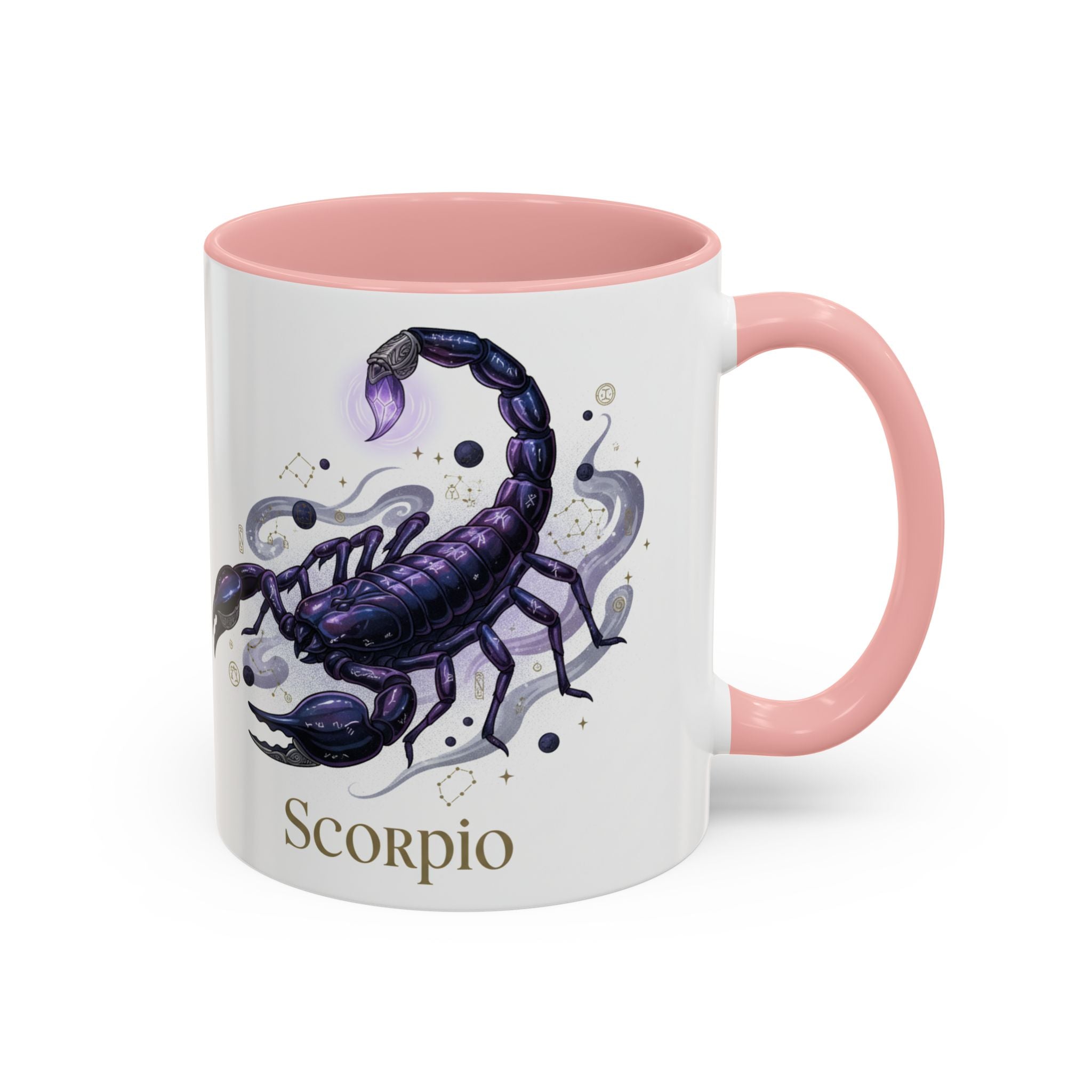 Scorpio Zodiac Coffee Mug — Purple Scorpion Accent Mug (11/15oz)