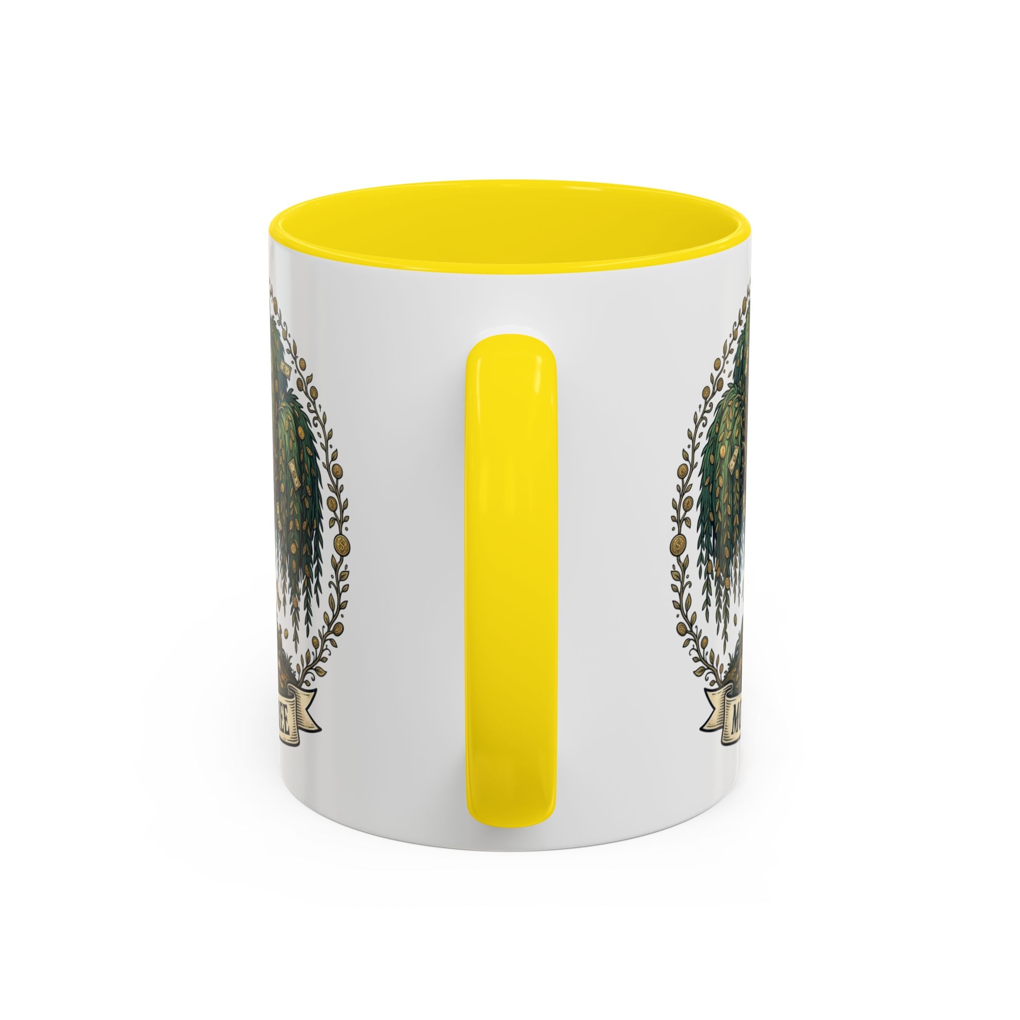 Money Tree Accent Coffee Mug — Inspirational 11/15oz Ceramic Mug with "Money Tree" Design