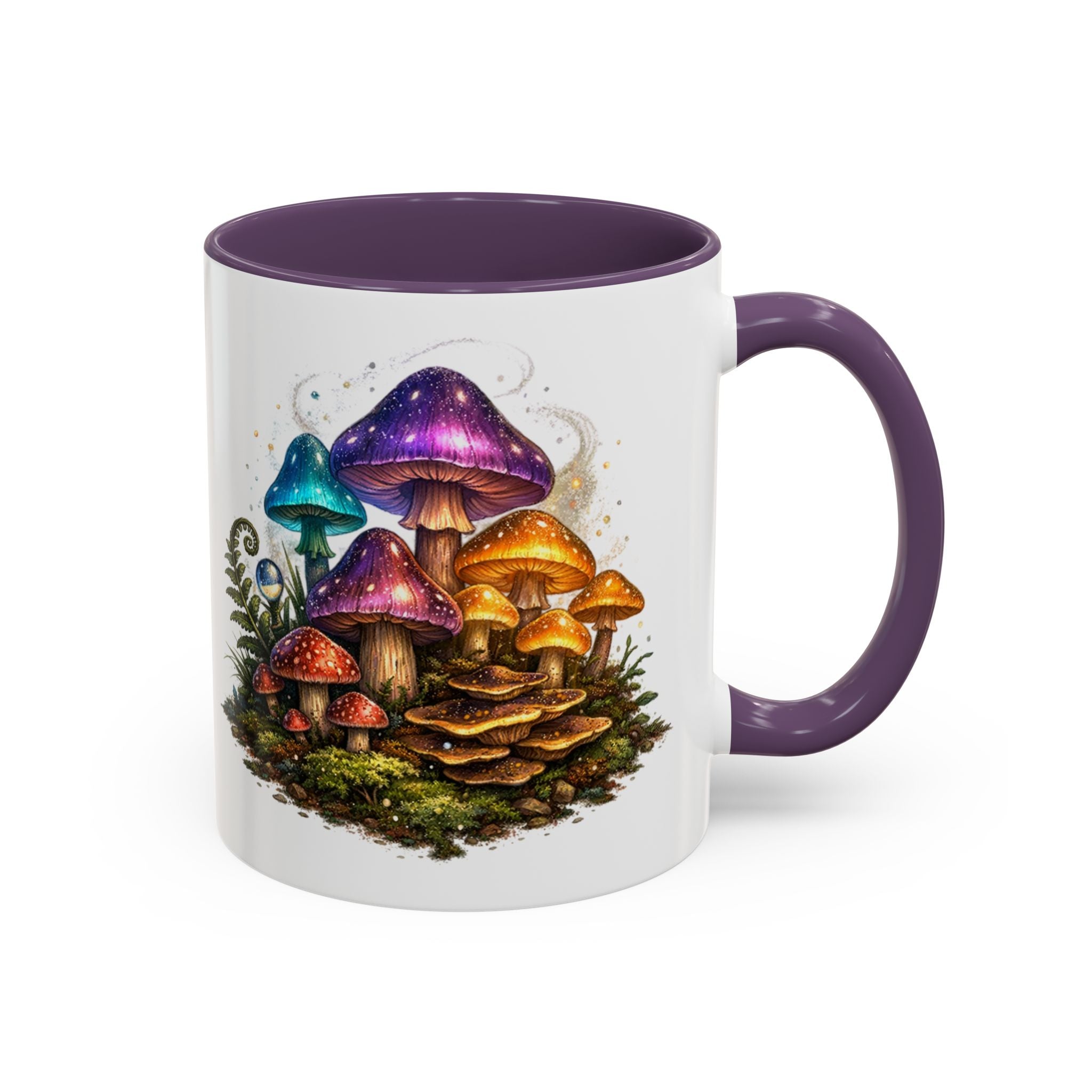 Colorful Fantasy Mushroom Coffee Mug — Accent Ceramic 11/15oz