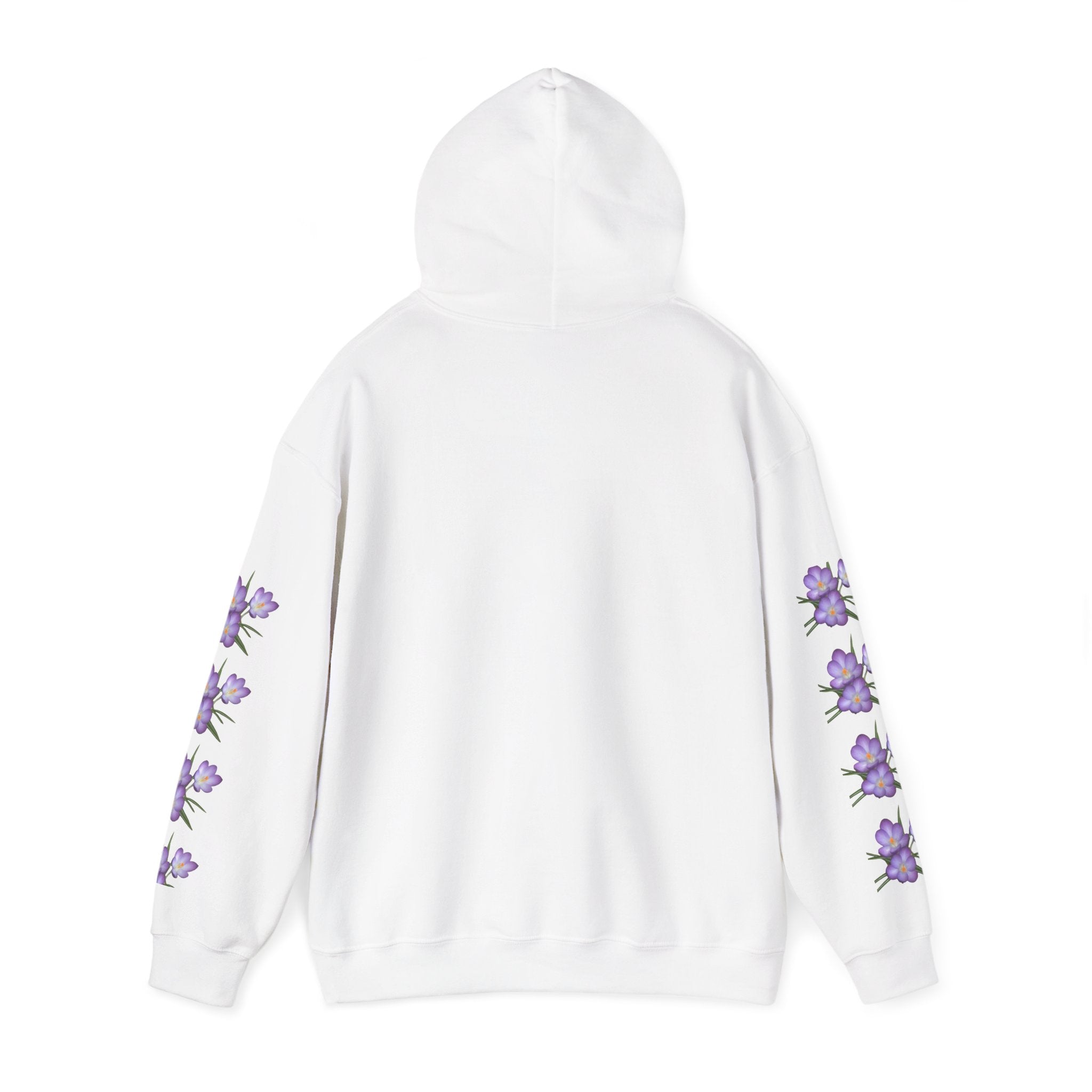 Purple Crocus Floral Hoodie — Spring Flower Graphic Sweatshirt