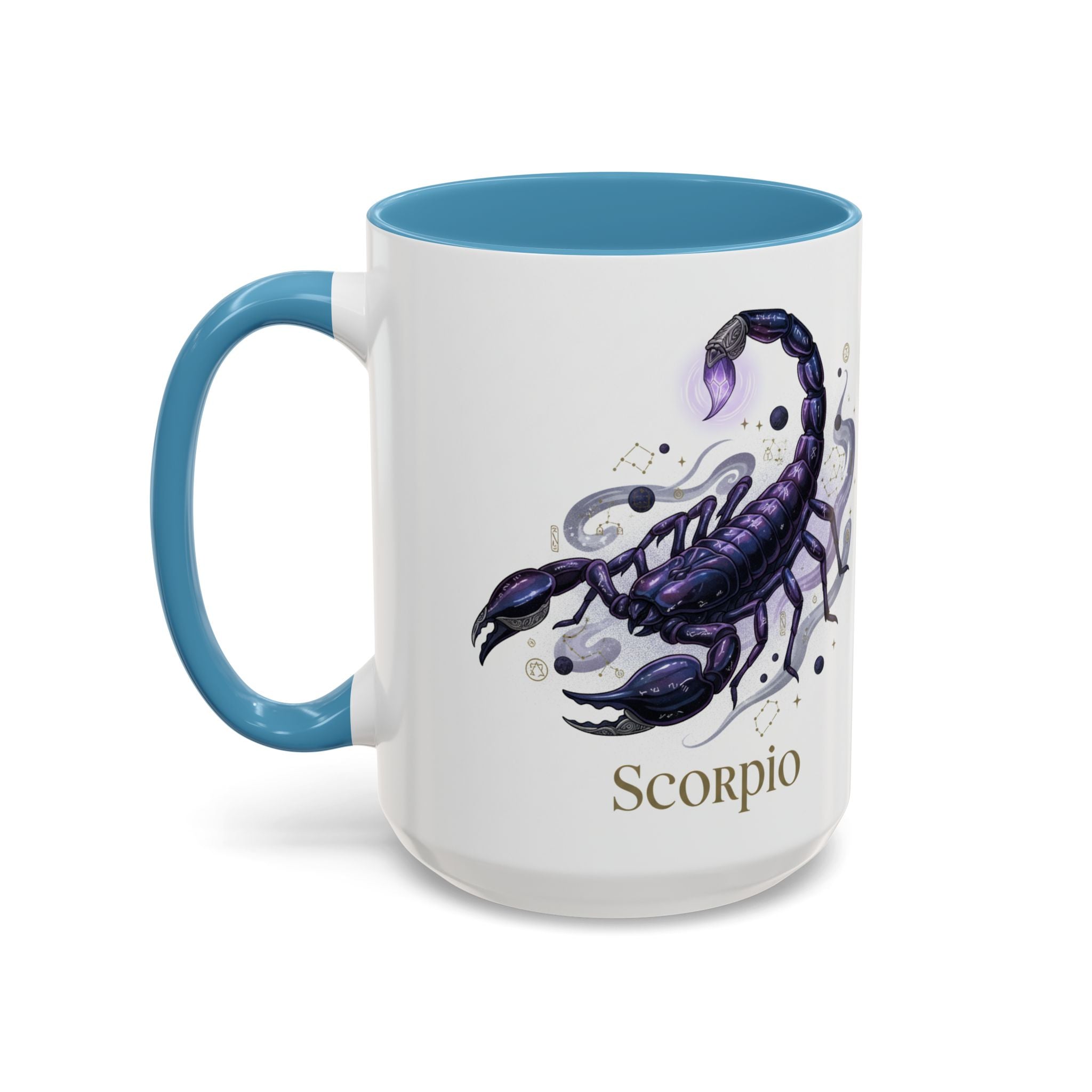 Scorpio Zodiac Coffee Mug — Purple Scorpion Accent Mug (11/15oz)