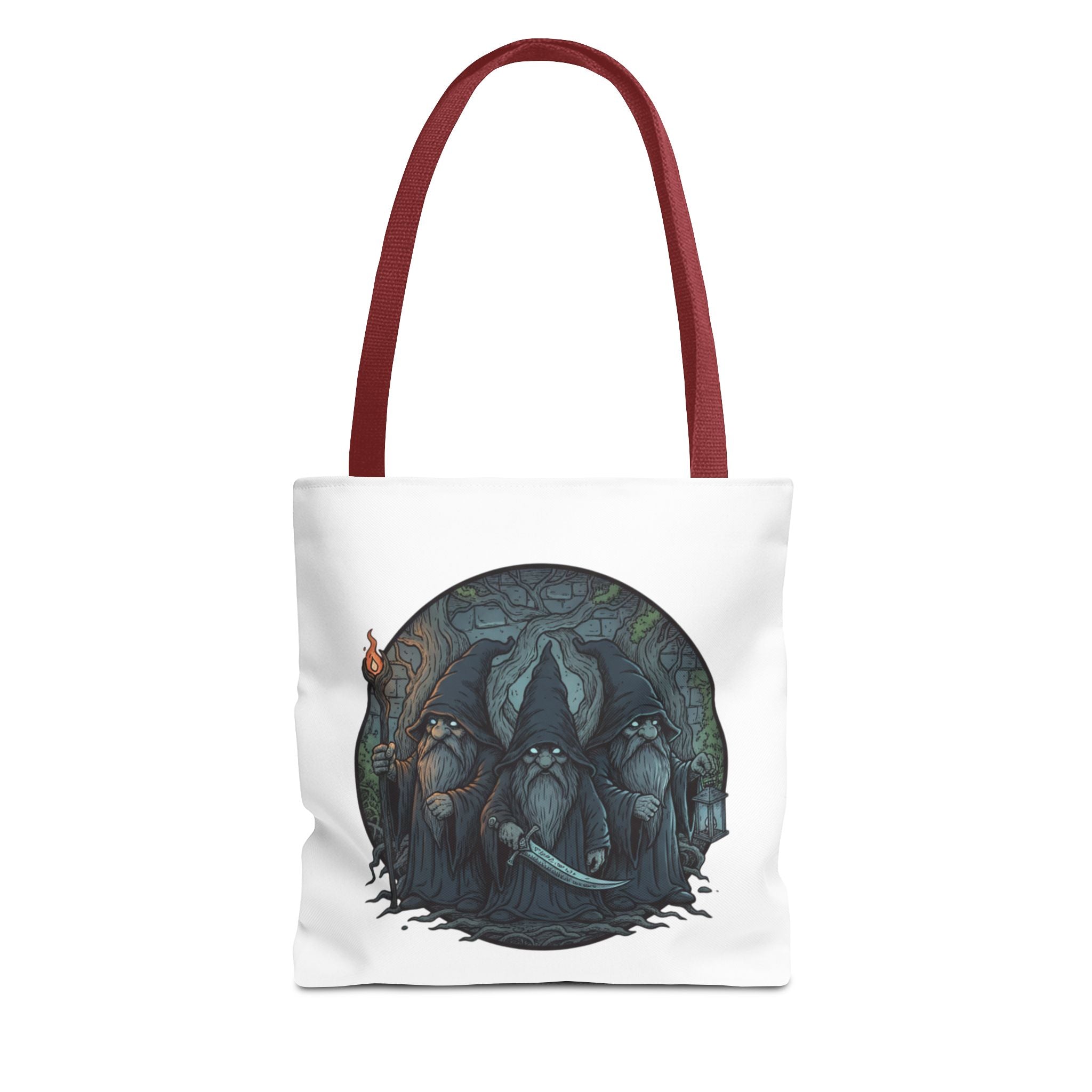 Mystic Grove Wizards Tote Bag — Fantasy Circle Art All-Over Print