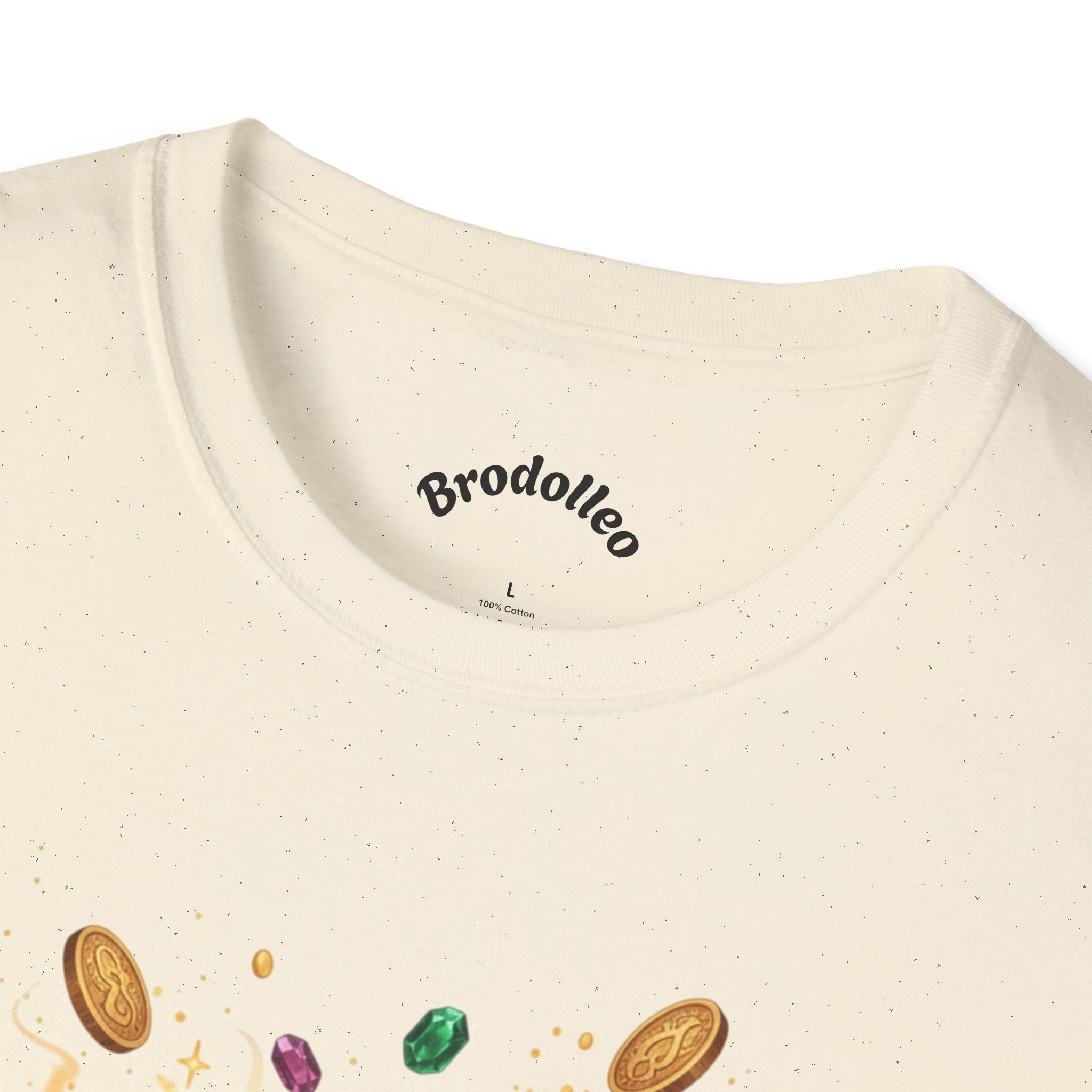 Treasure Pouch T-Shirt — Gold Coins & Gems Fantasy Graphic Tee