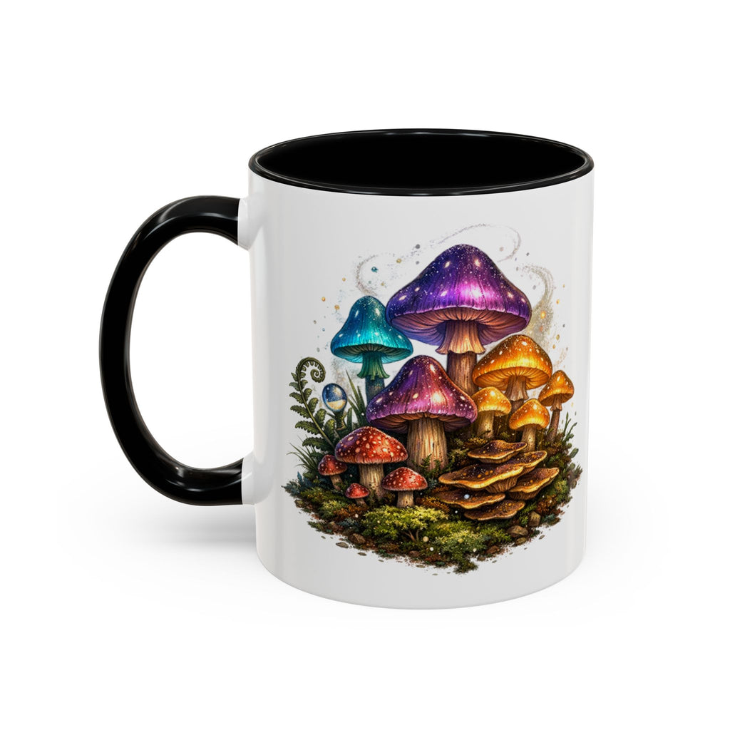 Colorful Fantasy Mushroom Coffee Mug — Accent Ceramic 11/15oz