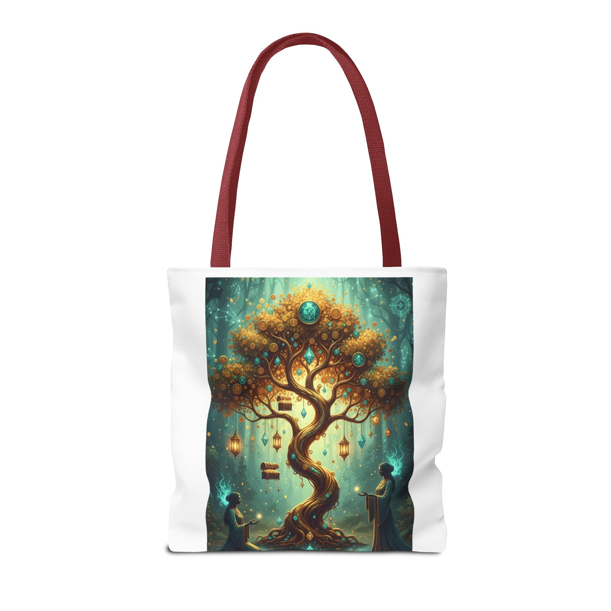 Enchanted Tree Tote Bag — Magical Night Forest Art AOP