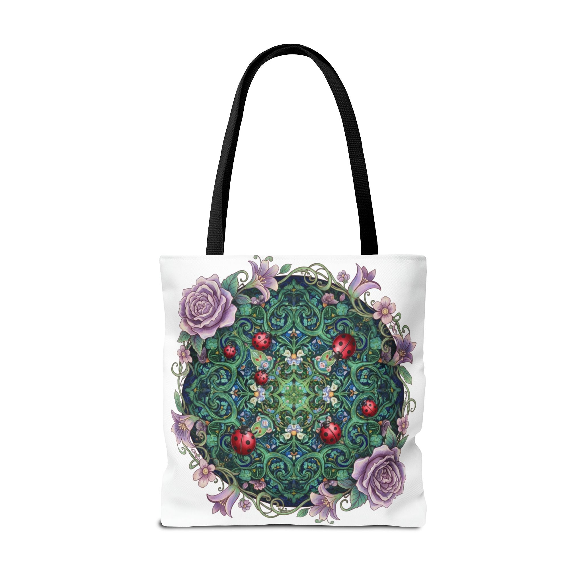 Floral Mandala Tote Bag – Ladybug & Rose Garden AOP Tote