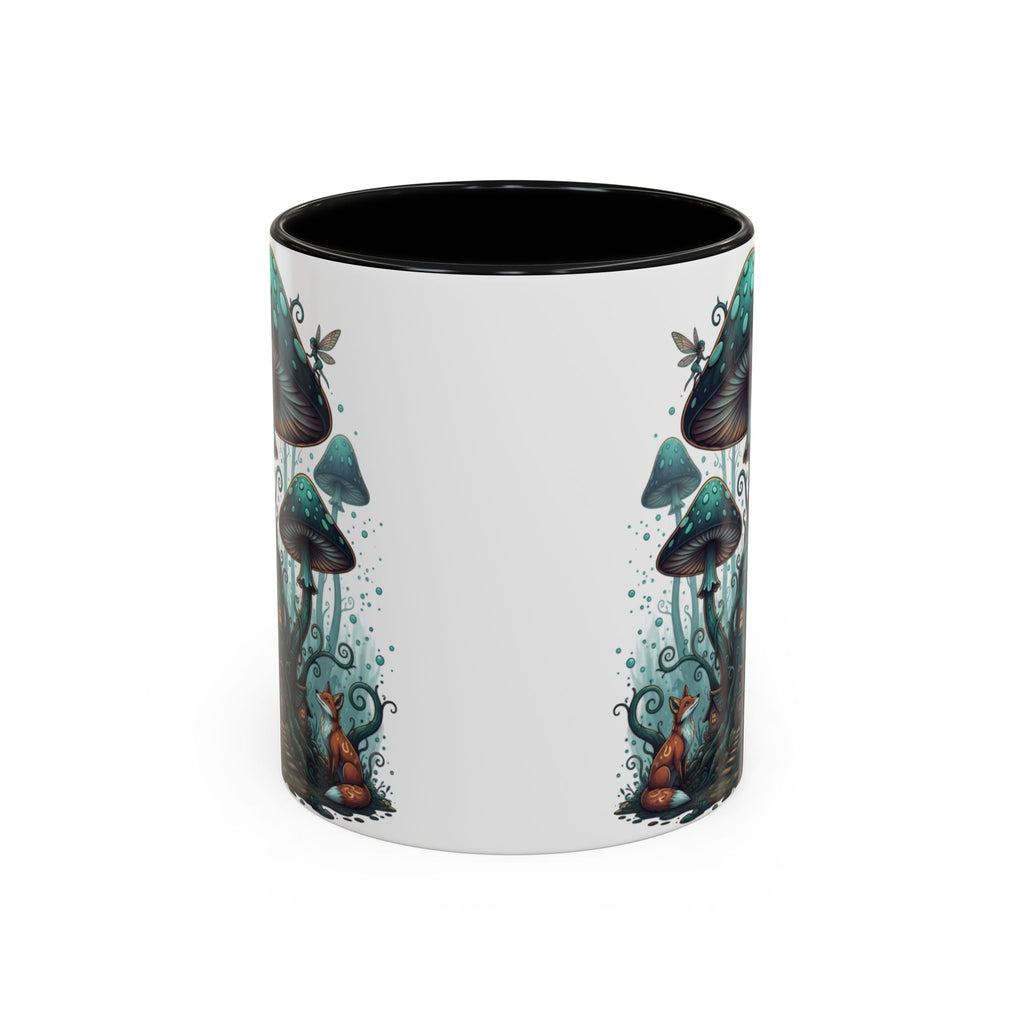 Enchanted Mushroom Cottage Coffee Mug — Fantasy Forest Accent Mug