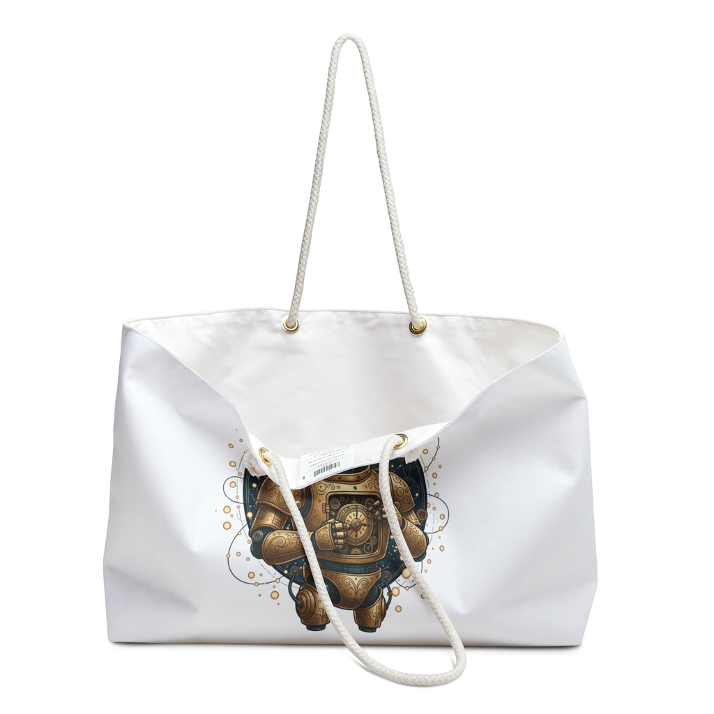 Robot 'Just Recalibrating' Weekender Bag — Vintage Steampunk Travel Tote