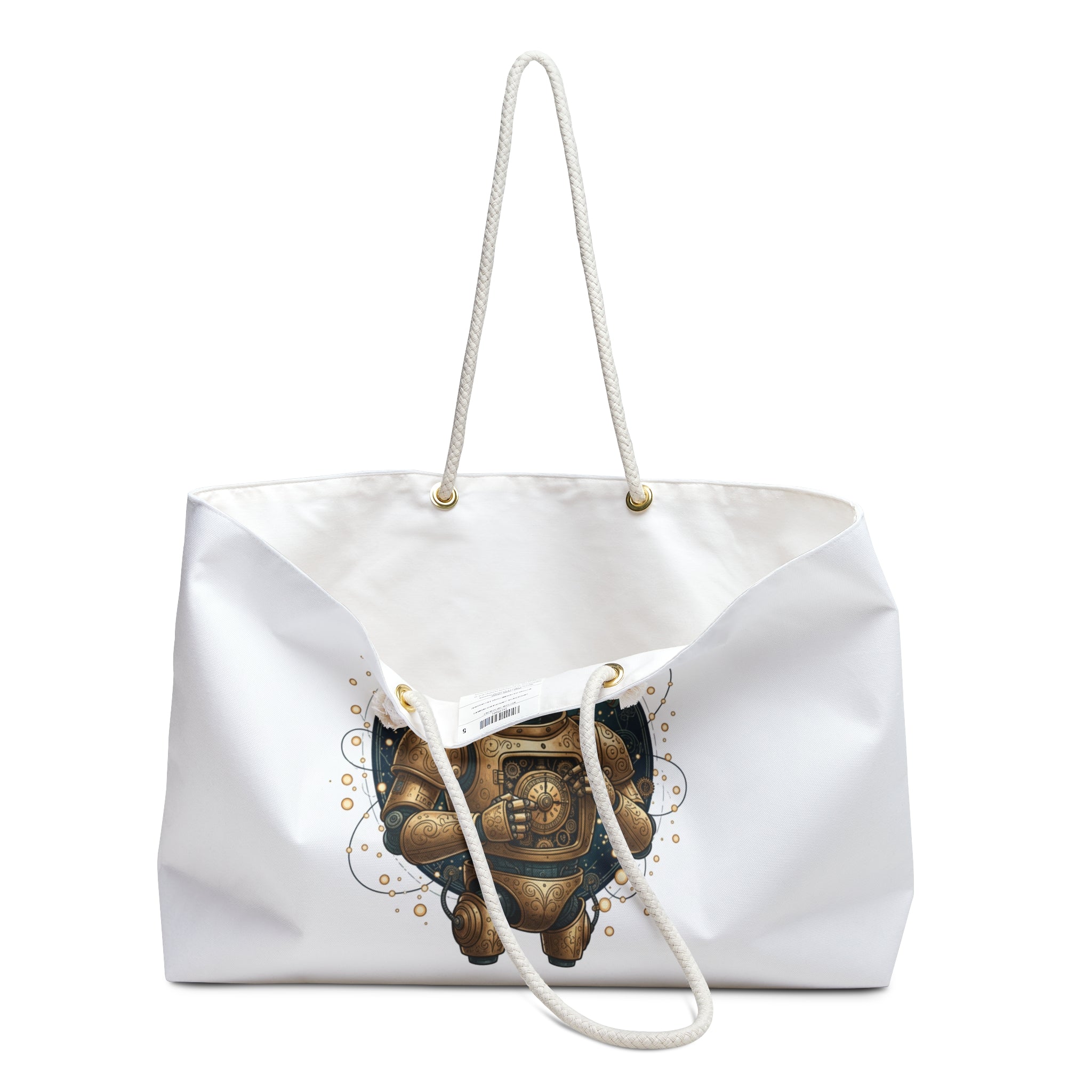 Robot 'Just Recalibrating' Weekender Bag — Vintage Steampunk Travel Tote