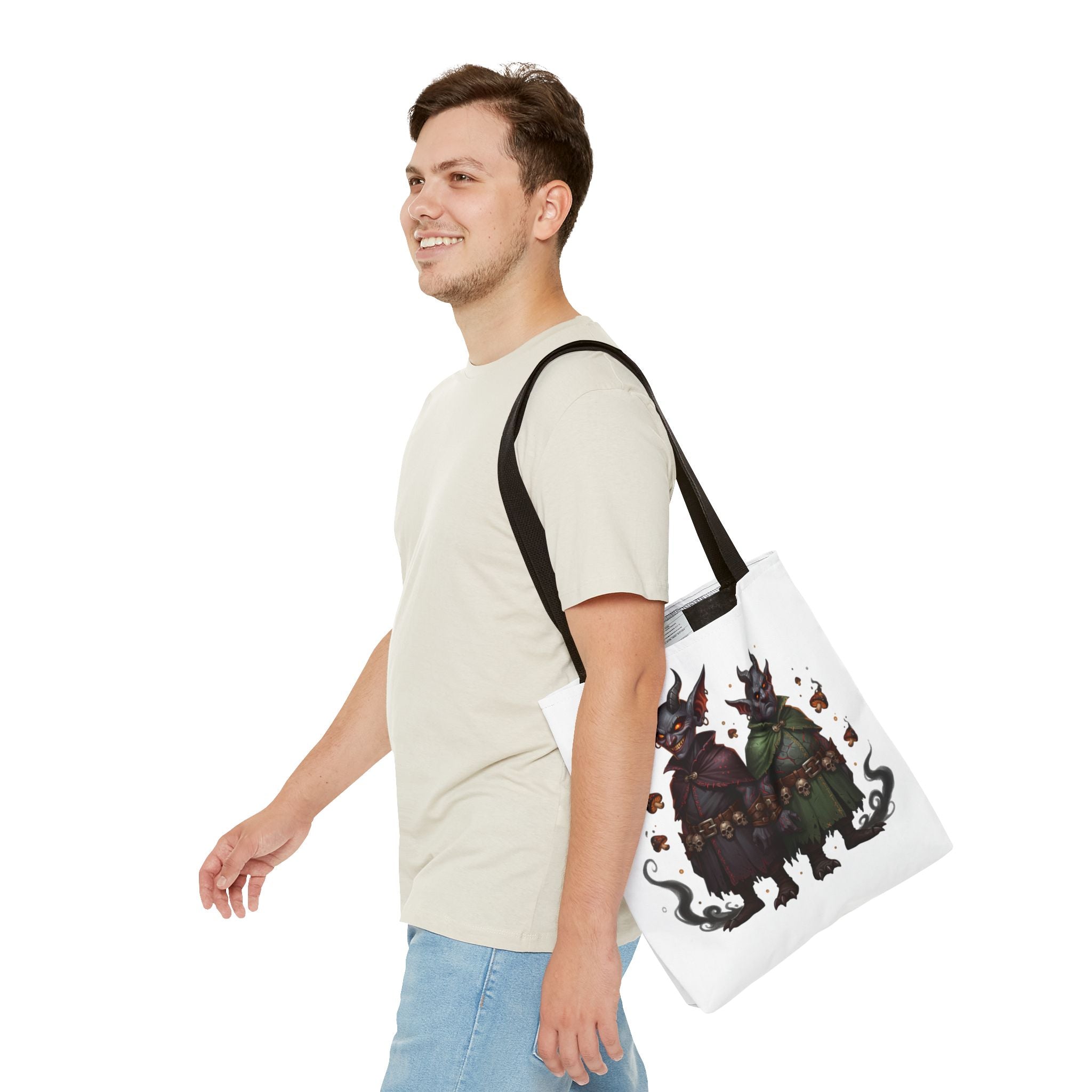 Tote Bag — Cute Dark Demon Duo Illustration Tote