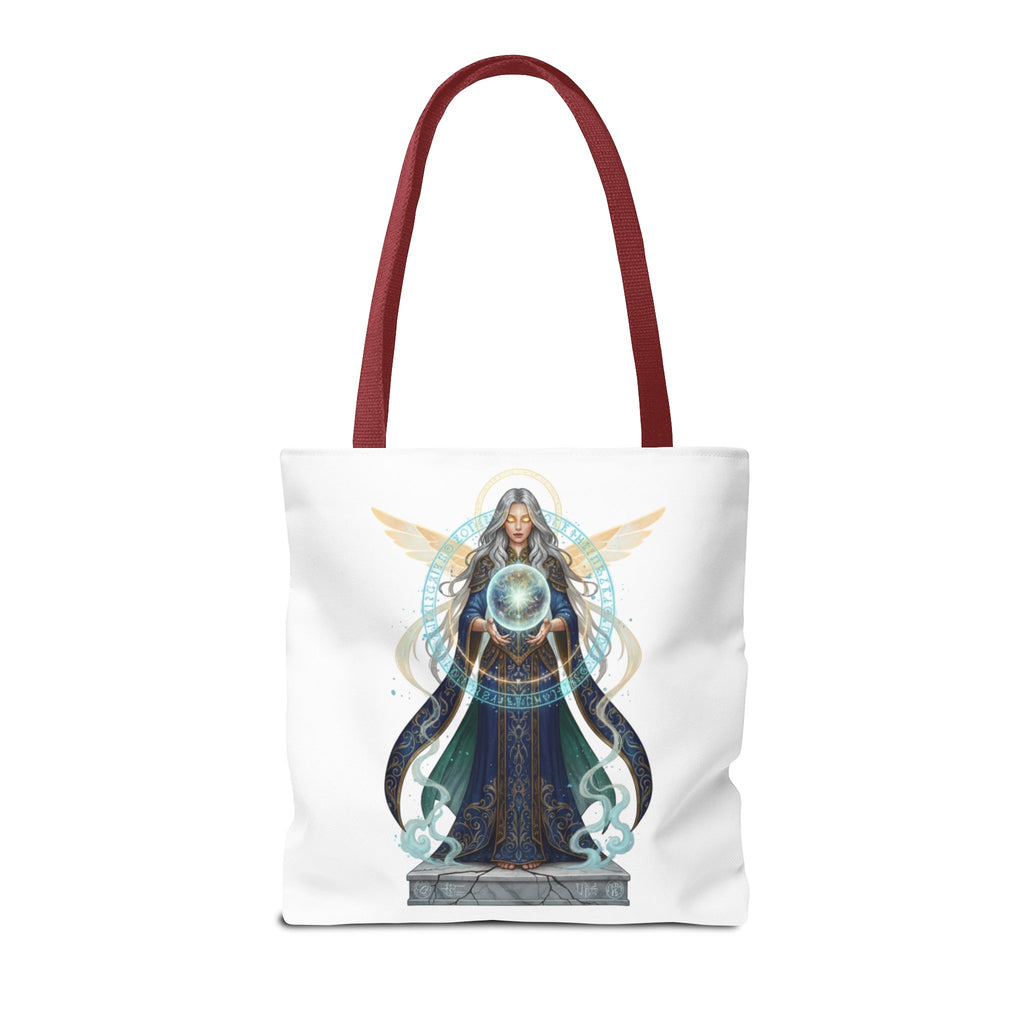 Mystic Oracle Tote Bag — Crystal Ball Seer Illustration