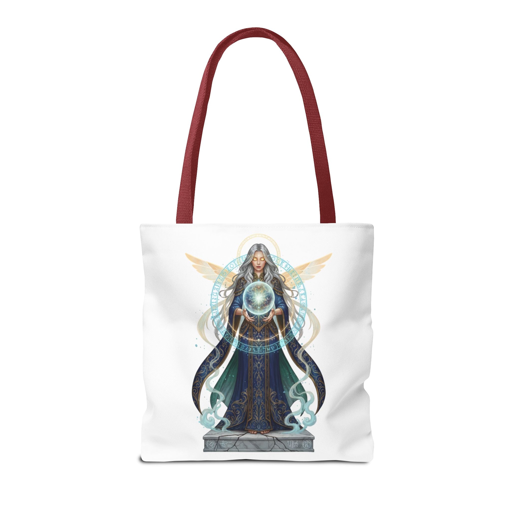 Mystic Oracle Tote Bag — Crystal Ball Seer Illustration