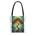 Enchanted Tree Tote Bag — Magical Night Forest Art AOP