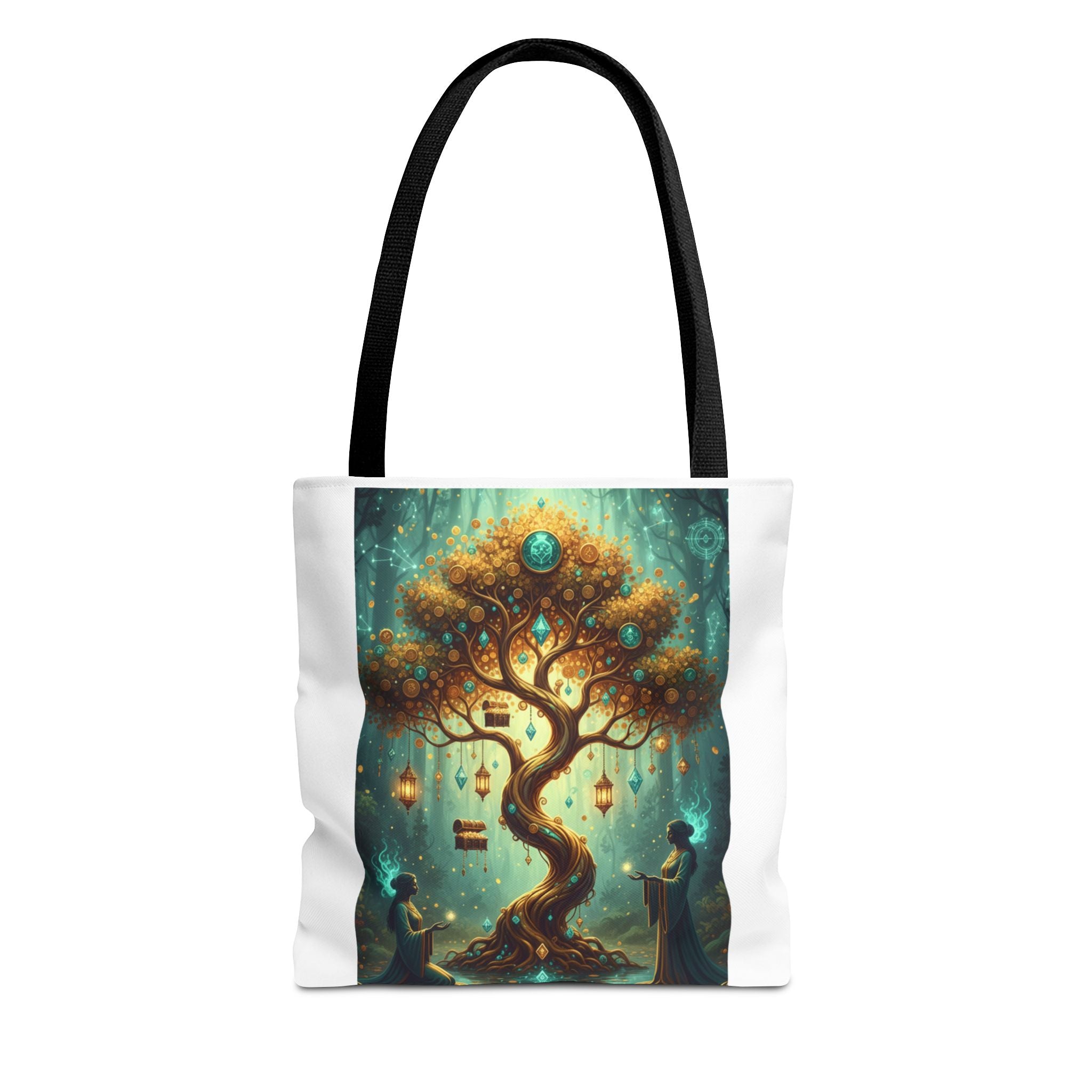Enchanted Tree Tote Bag — Magical Night Forest Art AOP