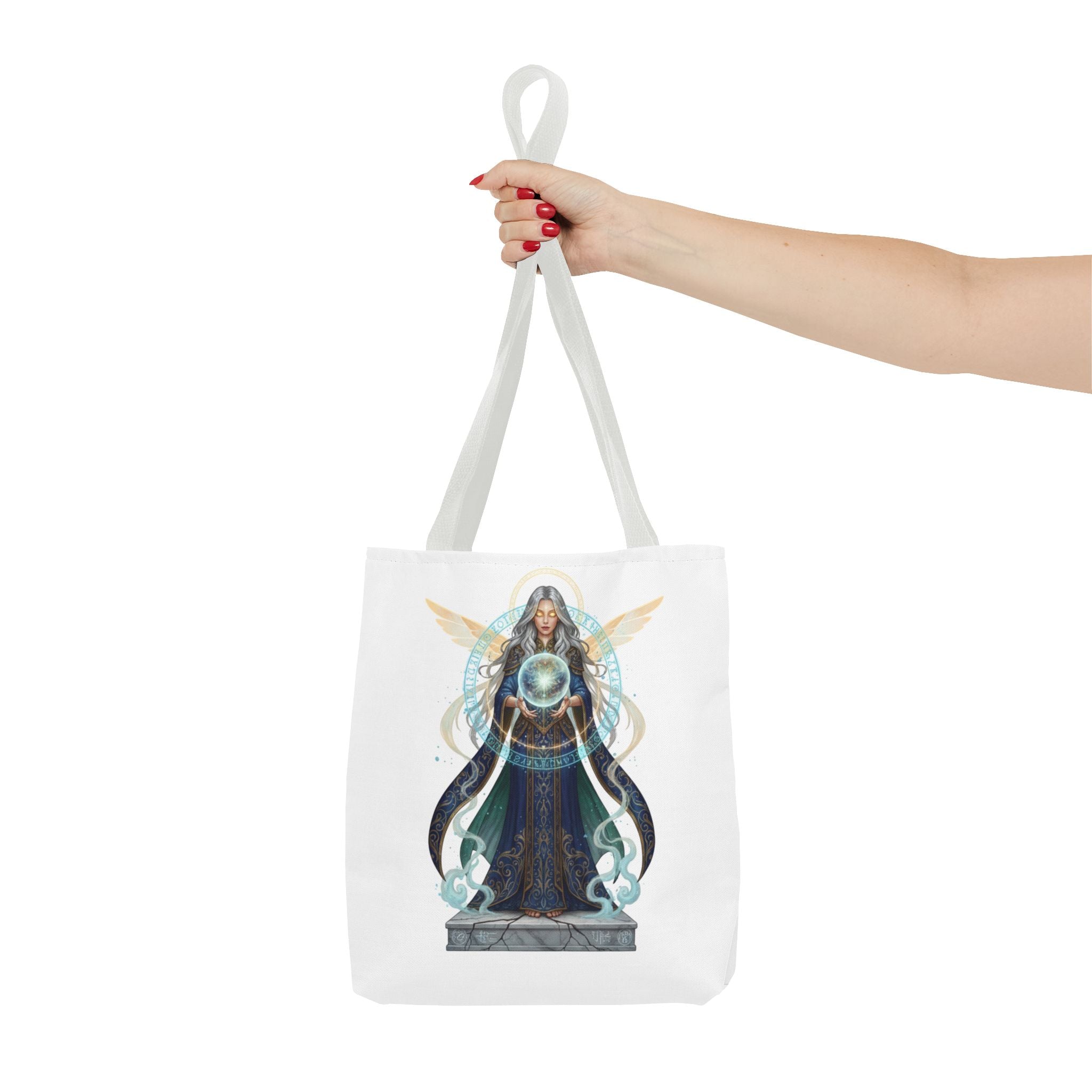 Mystic Oracle Tote Bag — Crystal Ball Seer Illustration