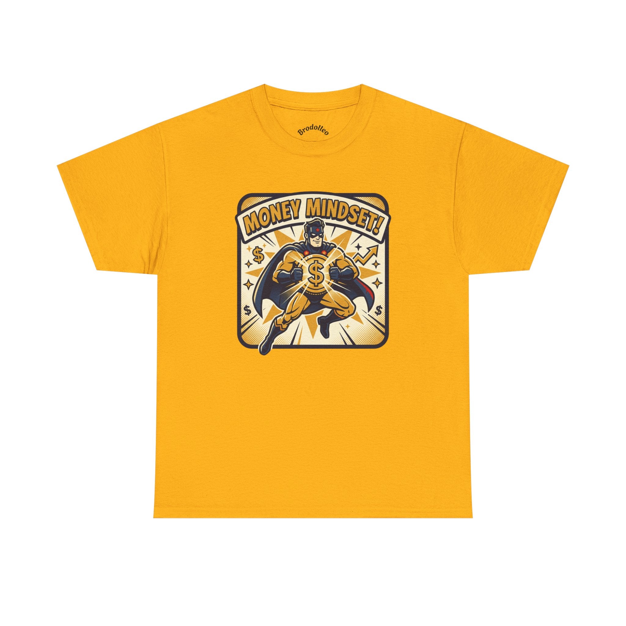 Money Mindset Tee — Retro Superhero Cash Graphic T-Shirt