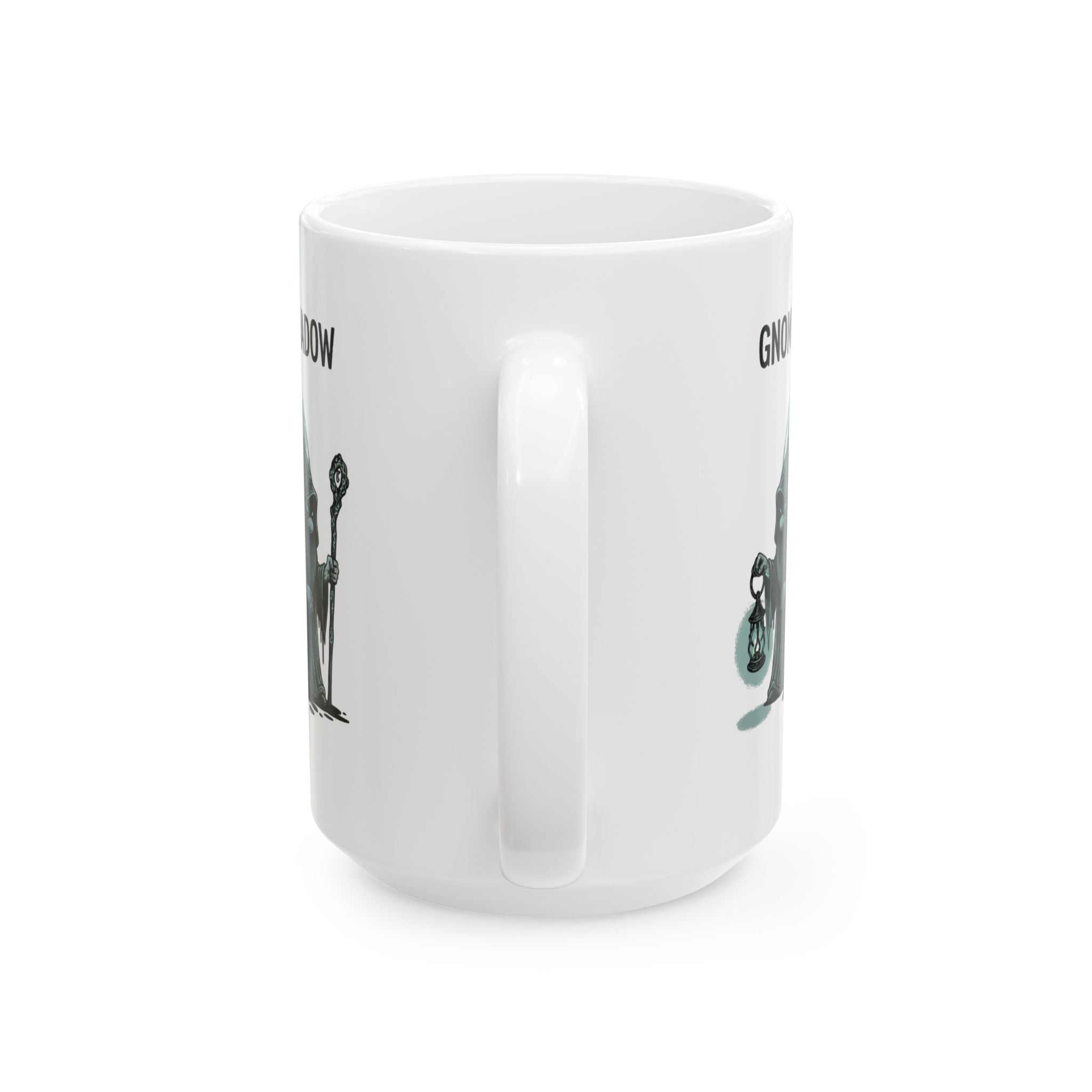 Gnome of the Shadow Ceramic Mug – Fantasy Gnome Lantern Coffee Cup (11oz & 15oz)