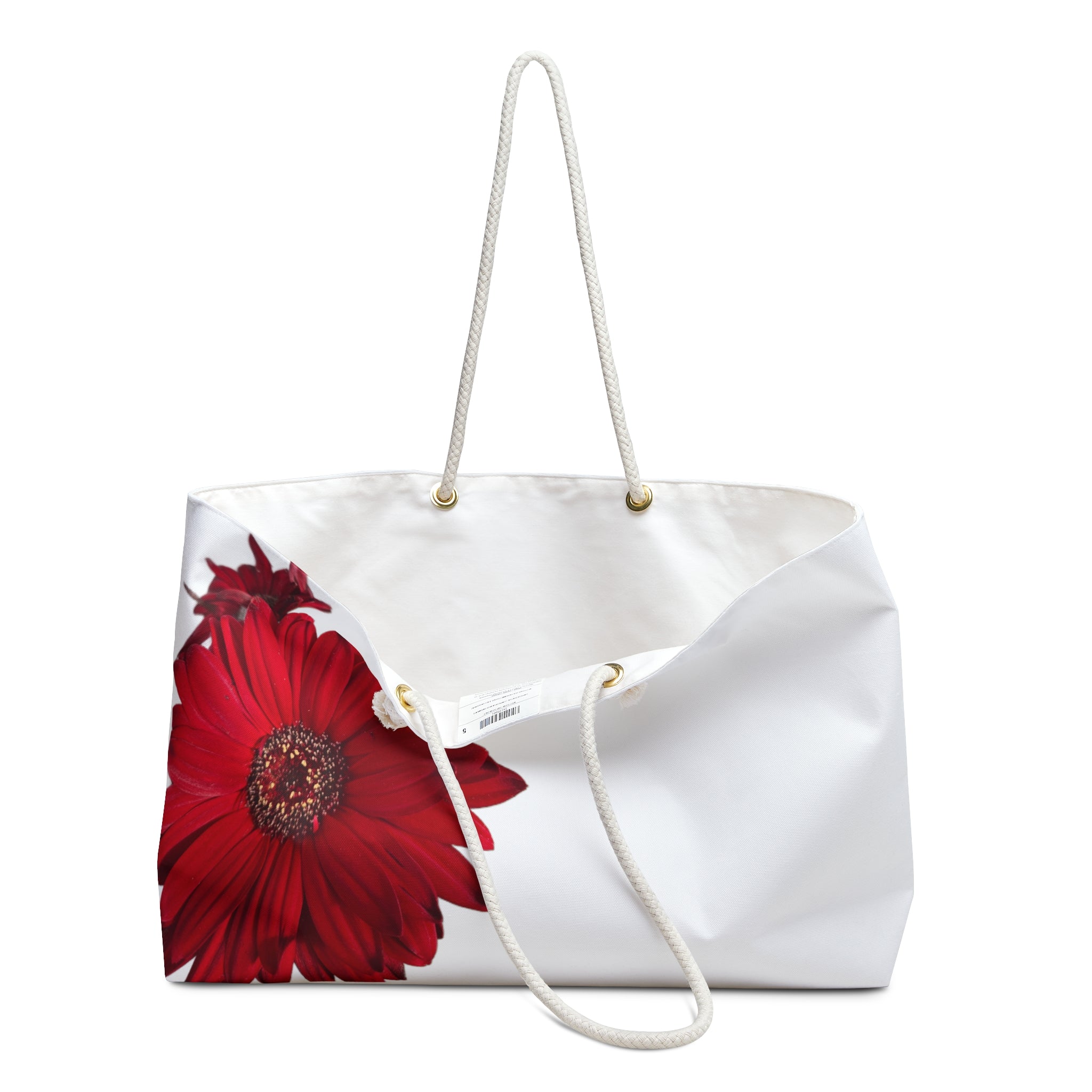 Red Gerbera Weekender Bag – Floral Travel Tote