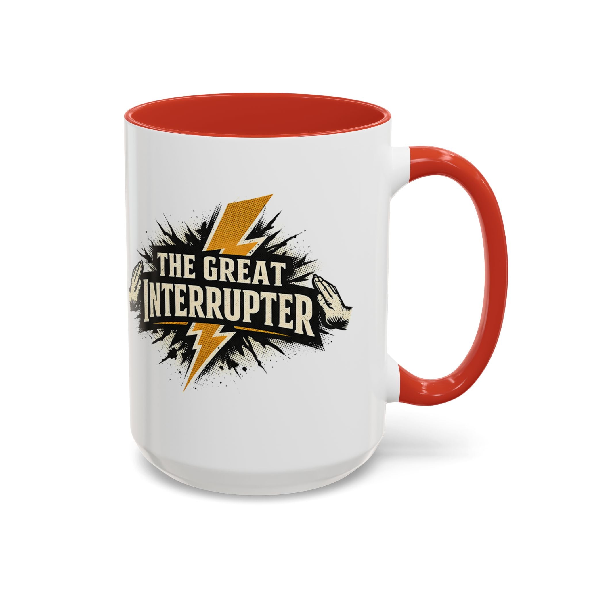 The Great Interrupter Coffee Mug — Funny Lightning Bolt Accent Ceramic Mug
