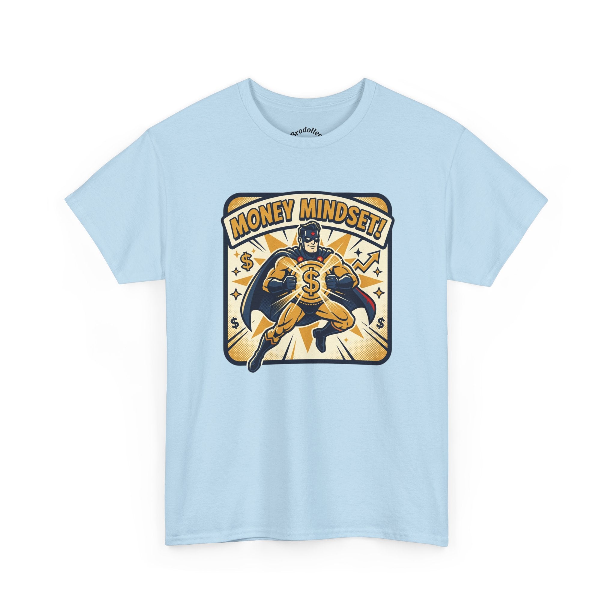 Money Mindset Tee — Retro Superhero Cash Graphic T-Shirt