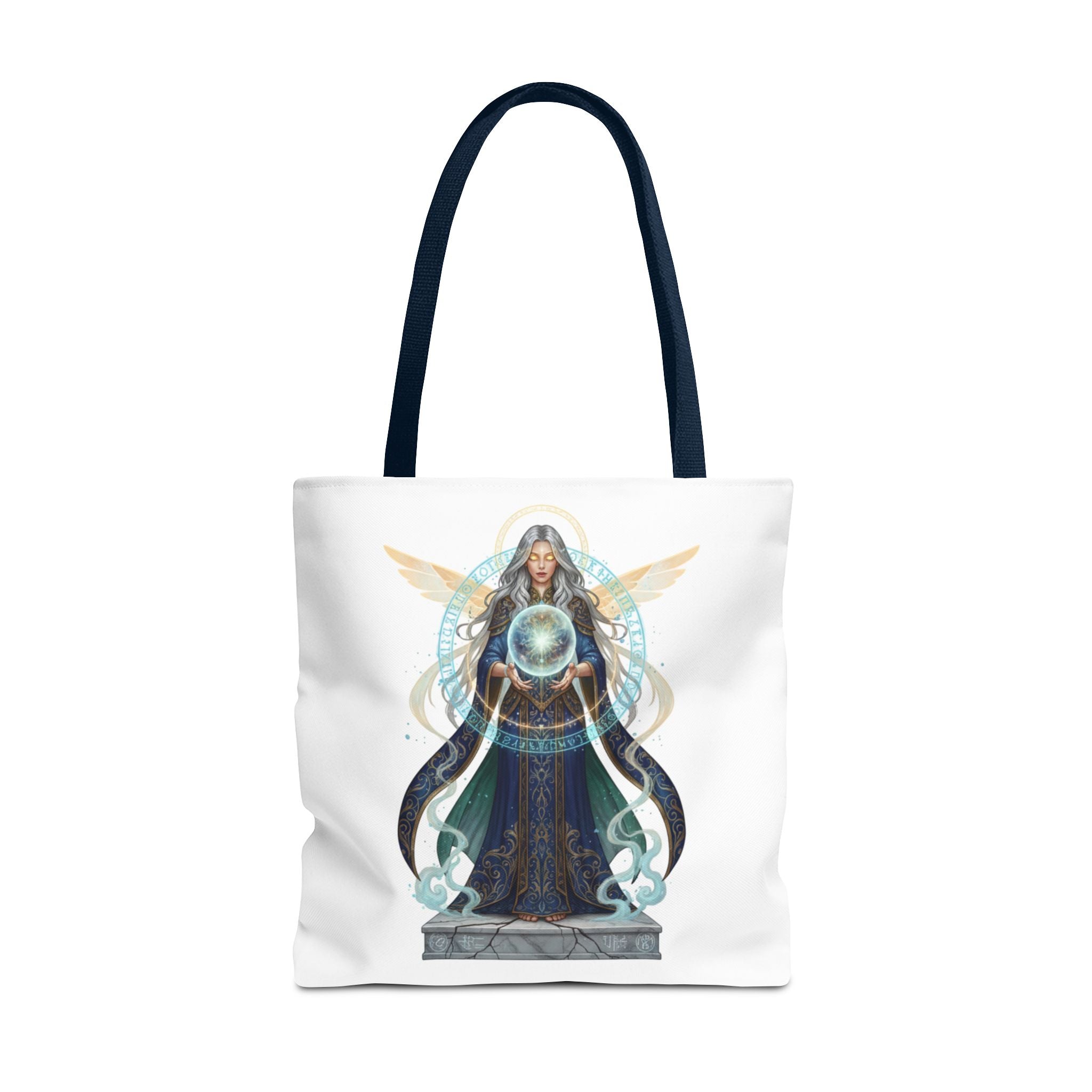 Mystic Oracle Tote Bag — Crystal Ball Seer Illustration