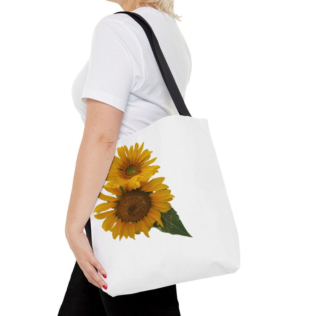 Sunflower Tote Bag — Bright Floral All-Over Print Shopping Tote