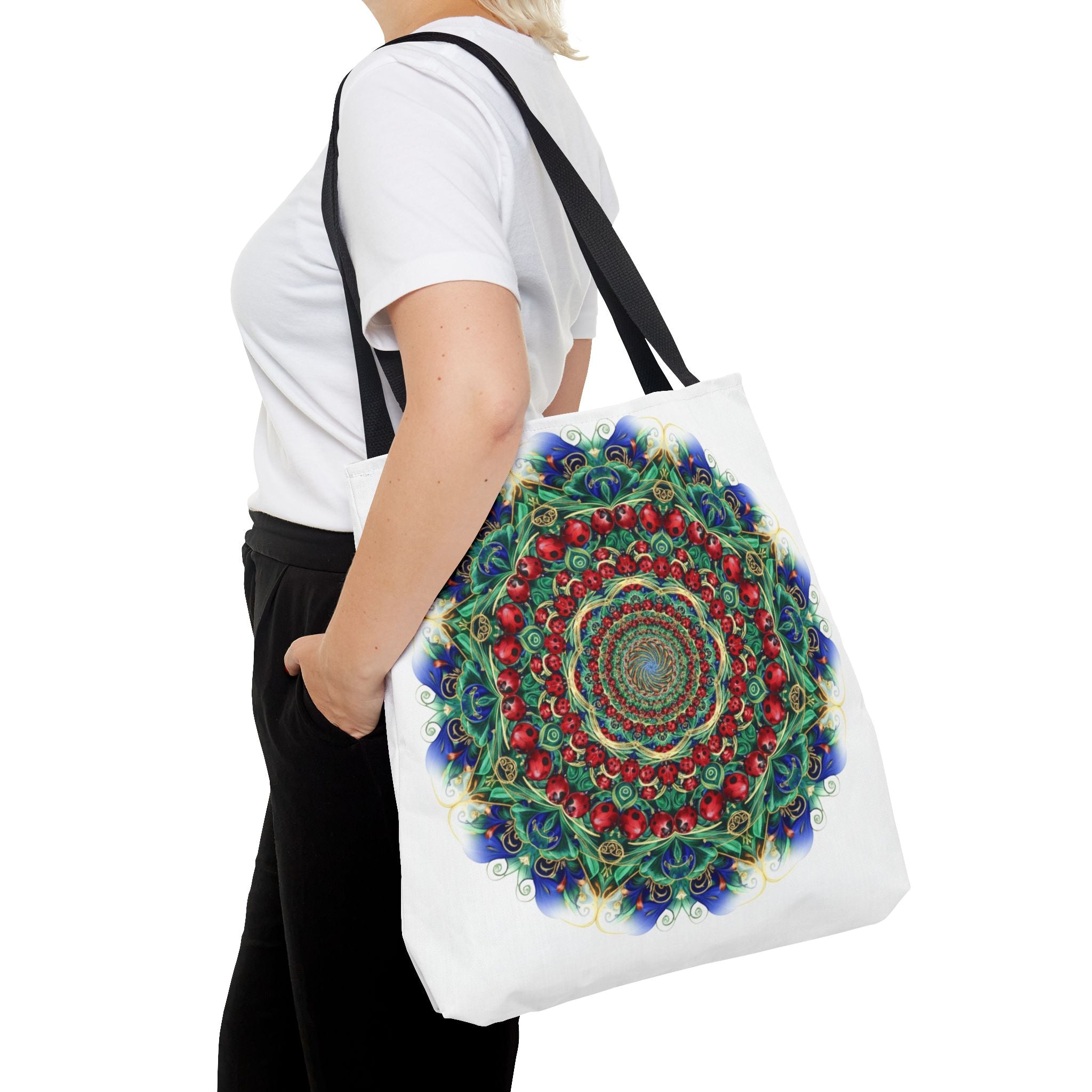 Bohemian Kaleidoscope Tote Bag — Colorful Mandala AOP Beach & Market Tote