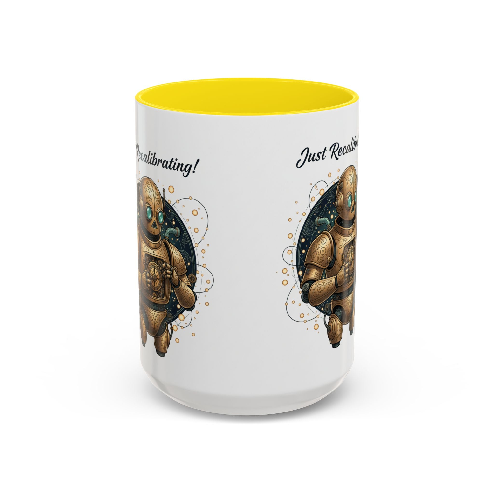 Just Recalibrating Robot Coffee Mug – Cute Steampunk Robot Accent Mug (11/15oz)