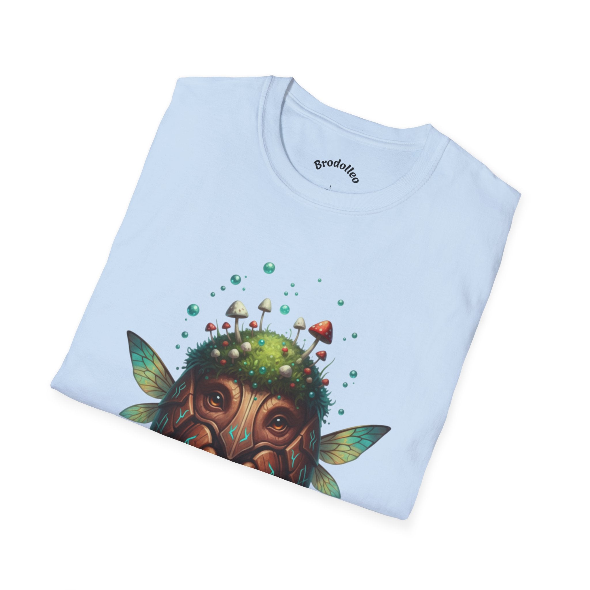 Fantasy Forest Mask T-Shirt — Woodland Creature Tee with Mushroom Crown
