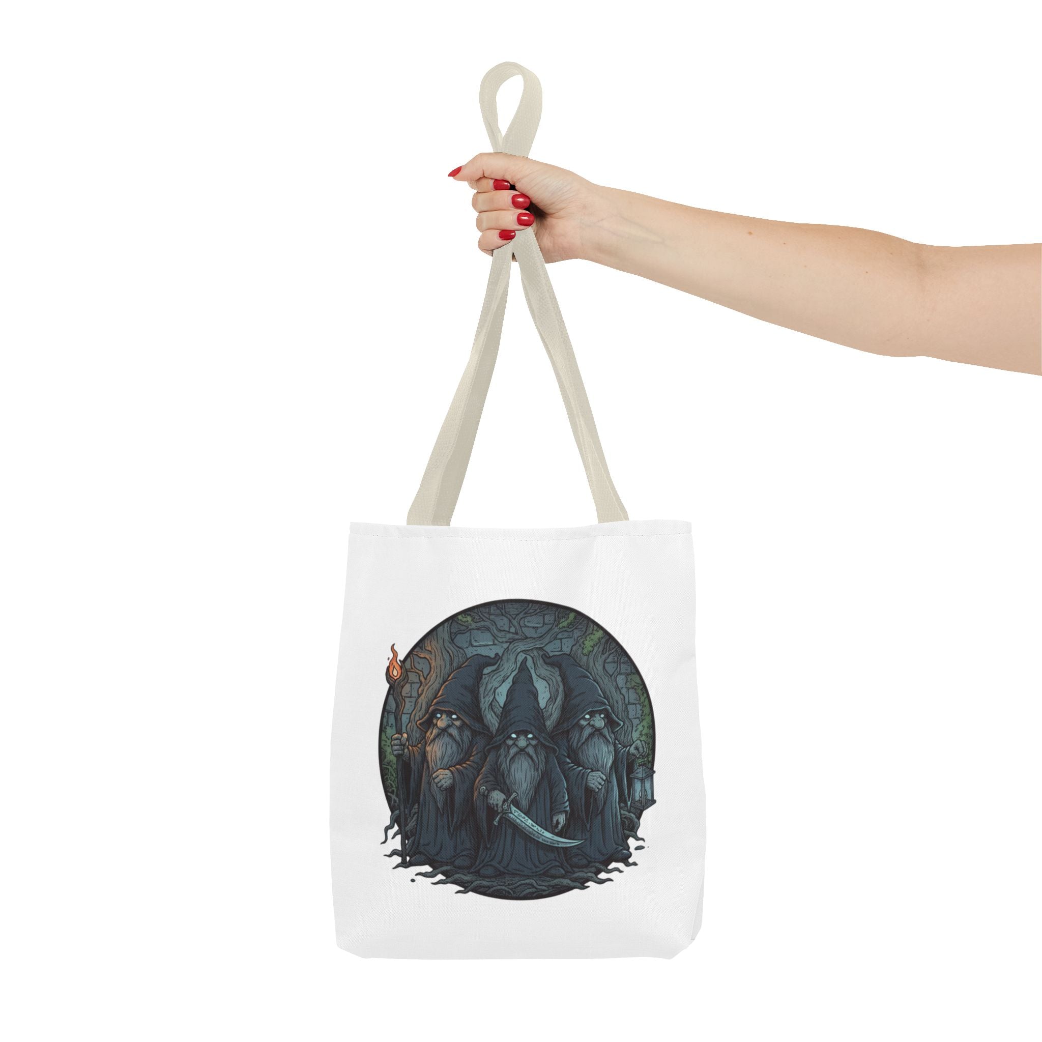 Mystic Grove Wizards Tote Bag — Fantasy Circle Art All-Over Print