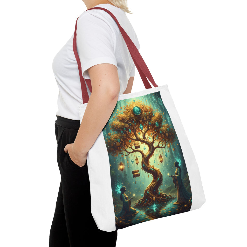Enchanted Tree Tote Bag — Magical Night Forest Art AOP