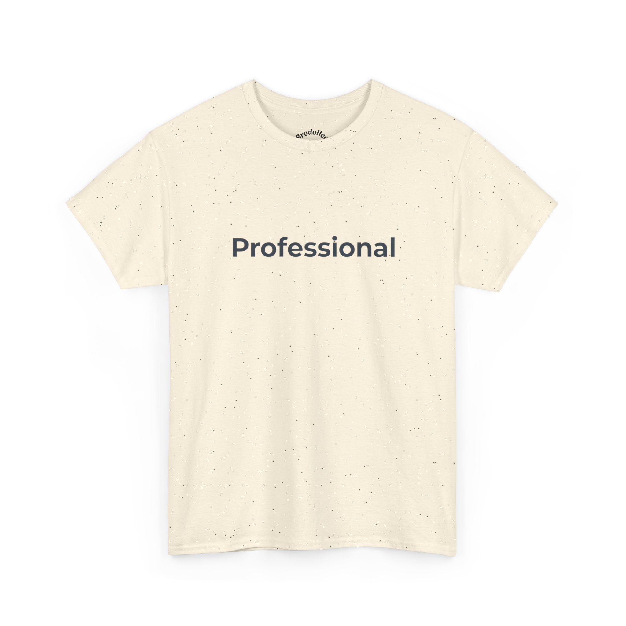 Professional T‑Shirt — Minimalist White Tee with 'Professional' Text