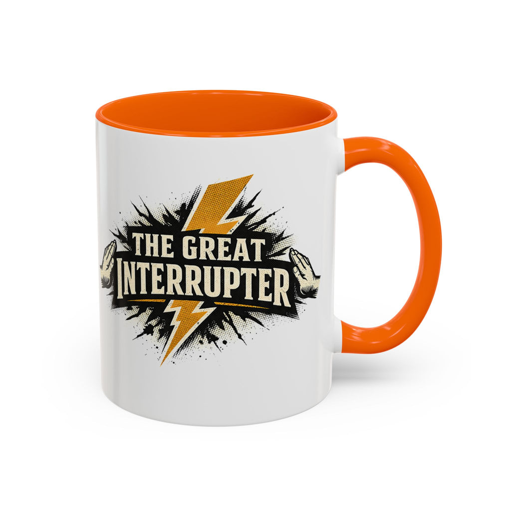 The Great Interrupter Coffee Mug — Funny Lightning Bolt Accent Ceramic Mug