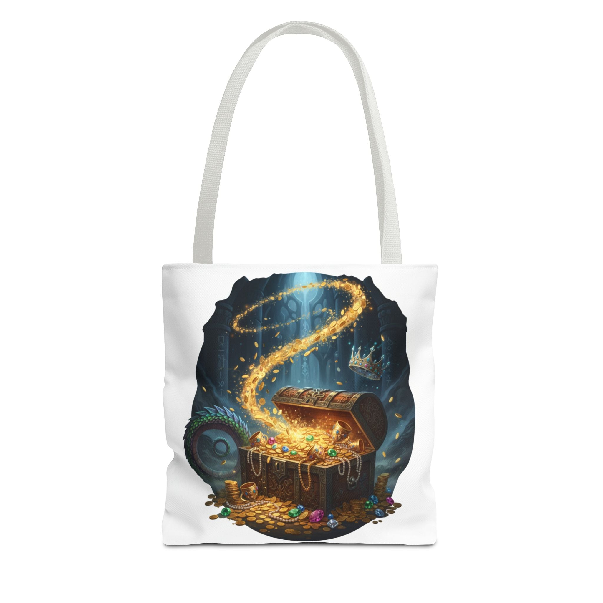 Magic Treasure Chest Tote Bag — Fantasy Pirate Gold Illustration Tote