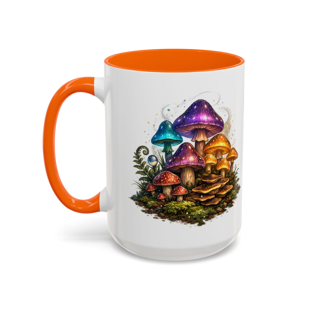 Colorful Fantasy Mushroom Coffee Mug — Accent Ceramic 11/15oz