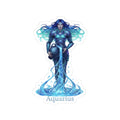 Aquarius Zodiac Kiss-Cut Sticker — Mystical Water-Bearer Laptop Decal