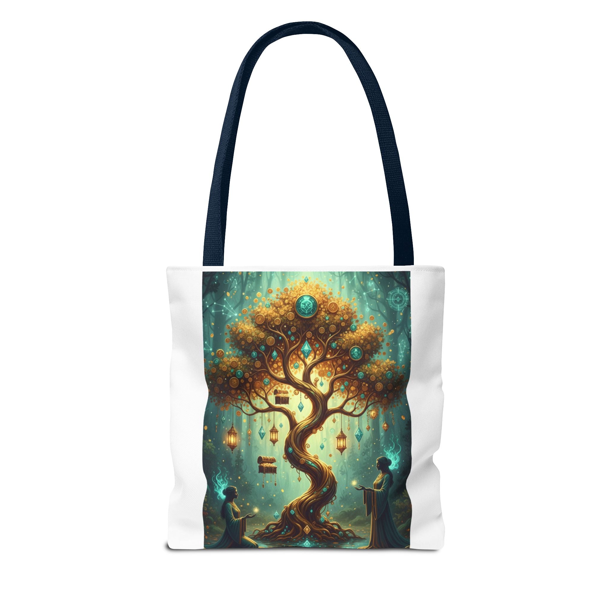 Enchanted Tree Tote Bag — Magical Night Forest Art AOP