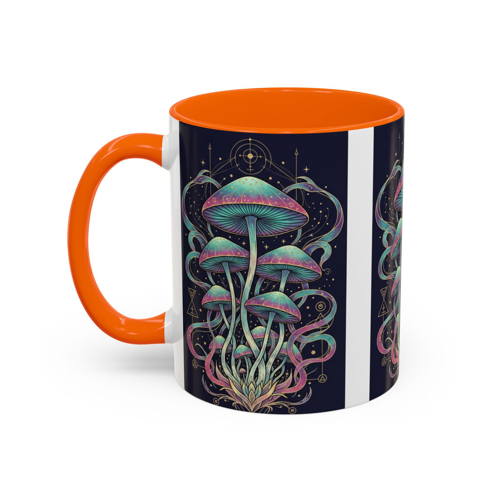 Mystical Mushroom Coffee Mug — Psychedelic Nature Art Accent Mug