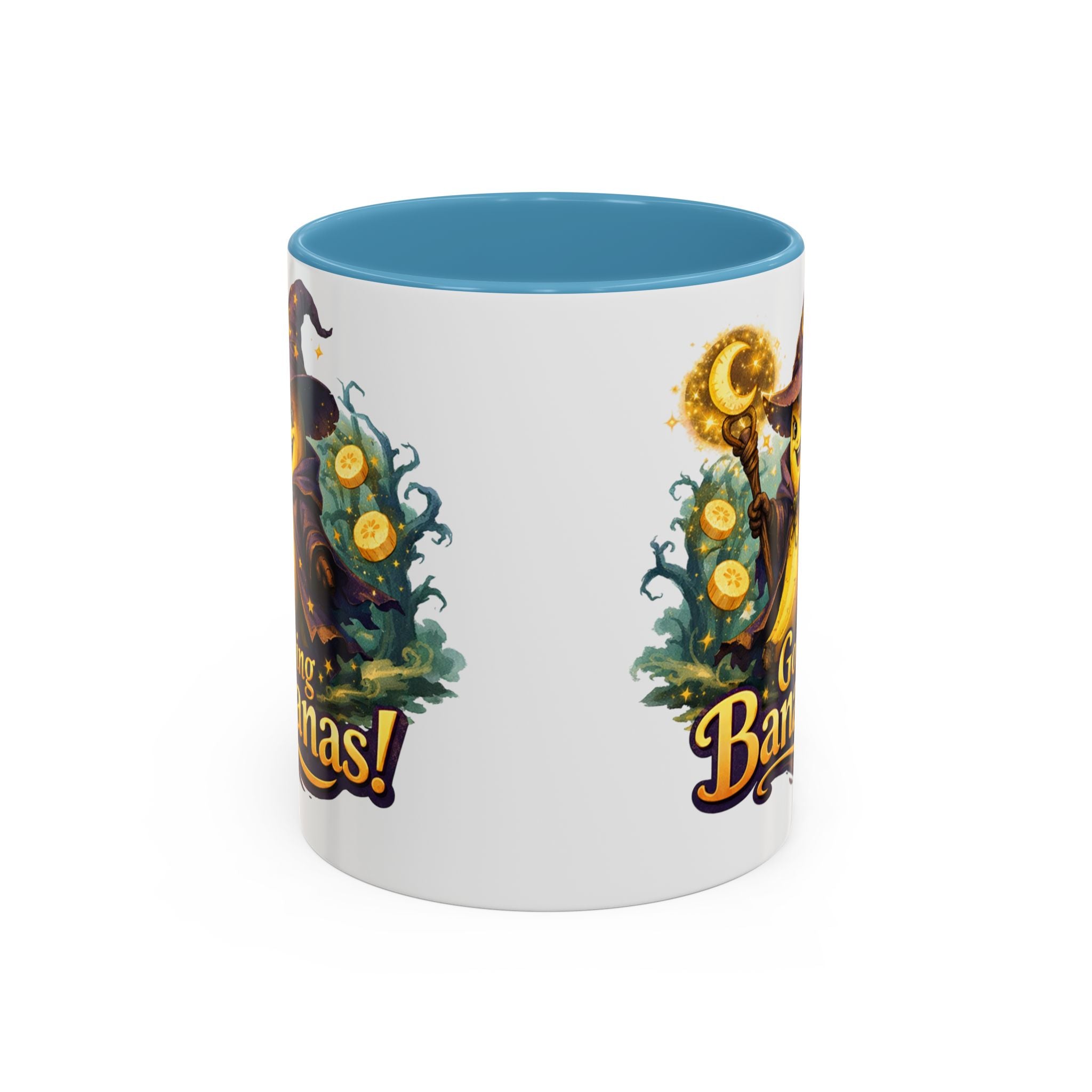 Going Bananas! Witch Banana Accent Coffee Mug — Fun Halloween Coffee Cup (11/15oz)