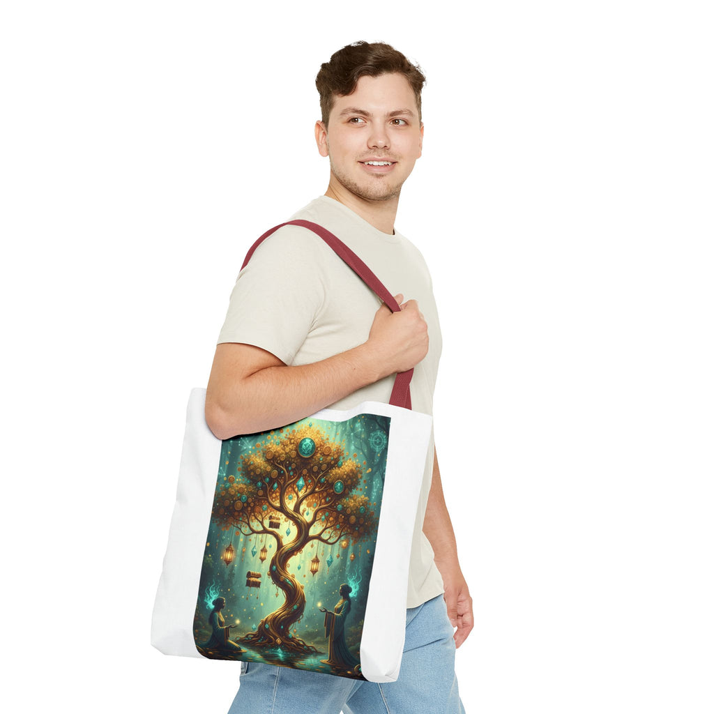 Enchanted Tree Tote Bag — Magical Night Forest Art AOP